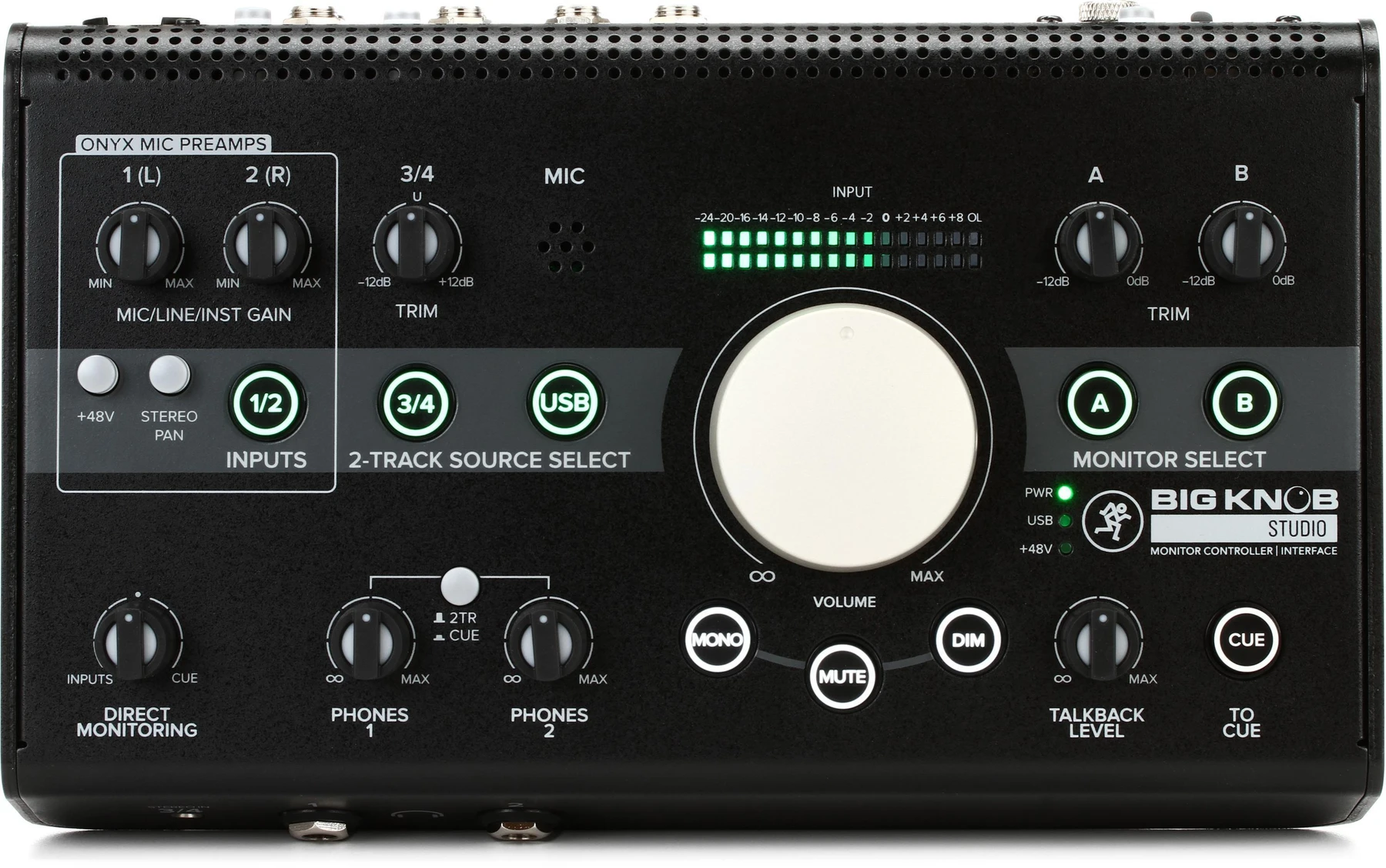 Mackie Big Knob Studio 3×2工作室监听控制器及接口