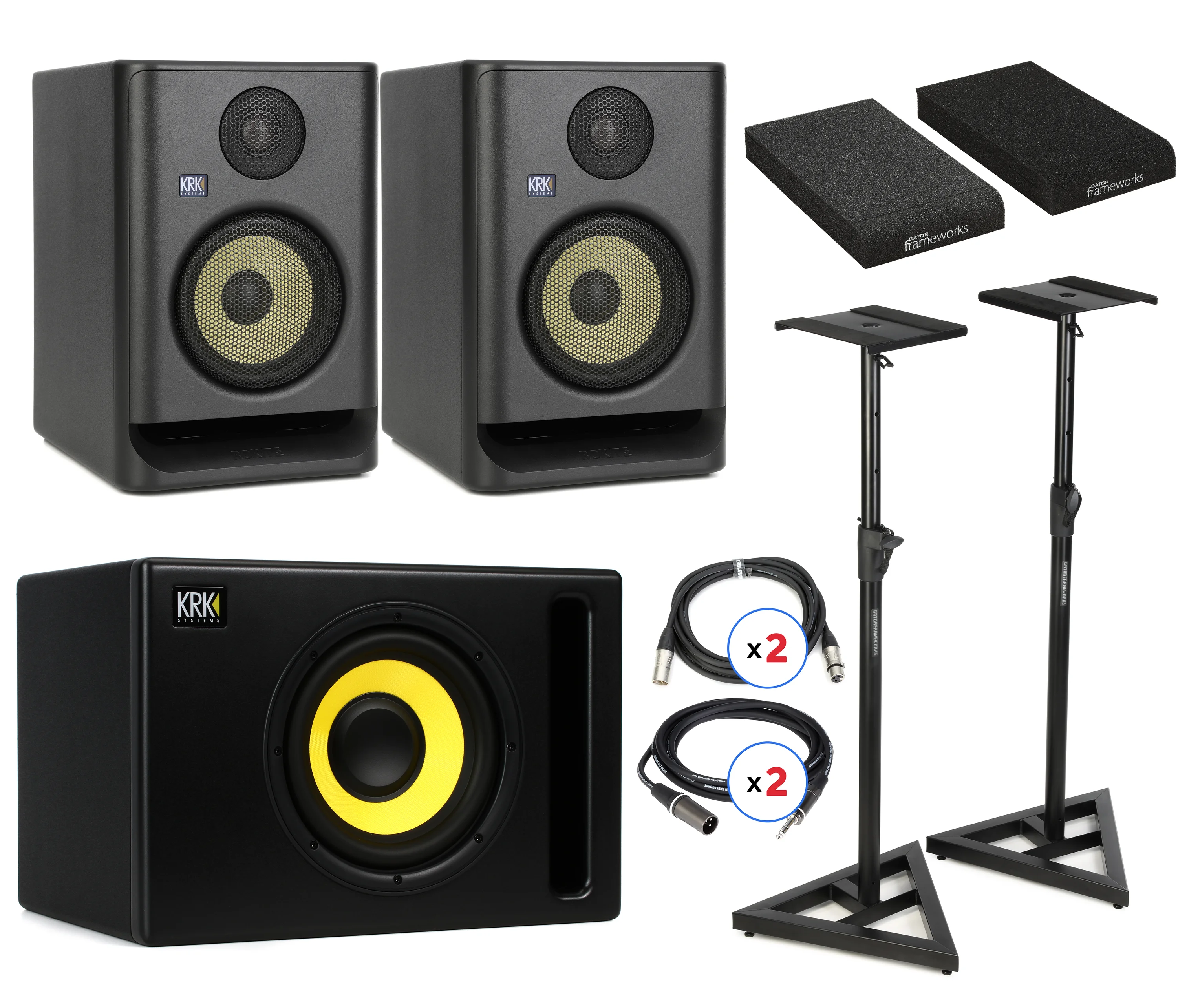 KRK ROKIT 5 G5 5英寸有源工作室监听音箱 - 工作室套装