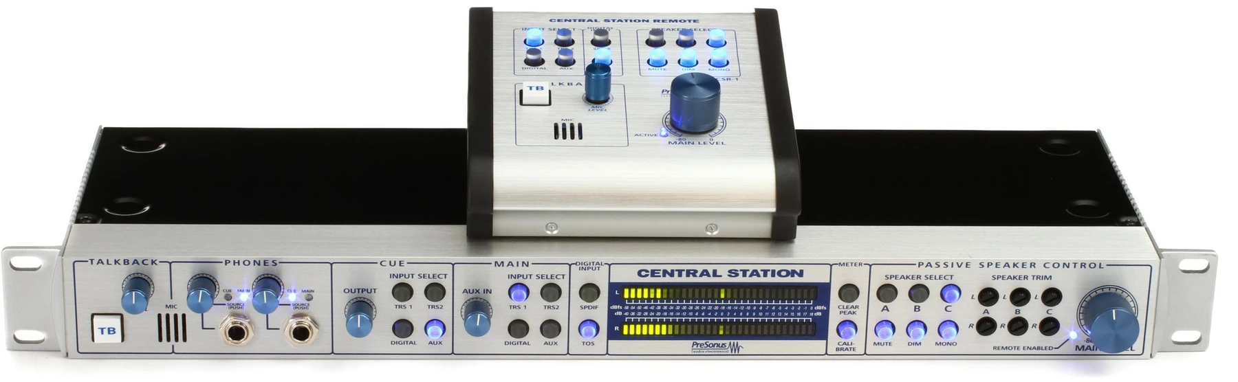 PreSonus Central Station Plus 机架式监听控制器 带遥控器