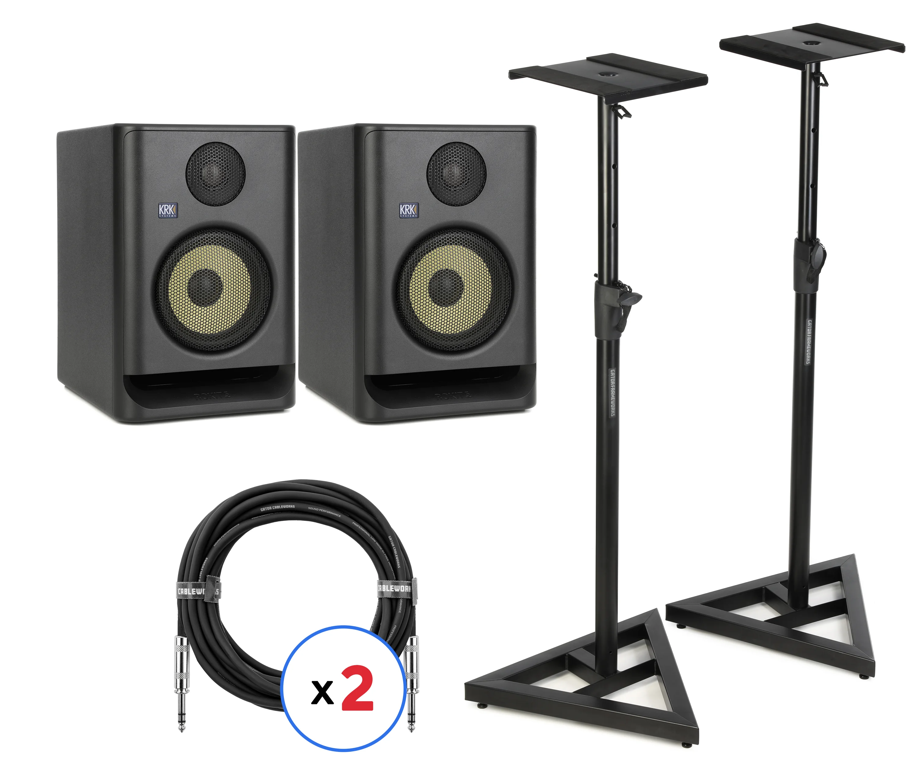 KRK ROKIT 5 G5 5英寸有源工作室监听音箱一对 含支架和线材