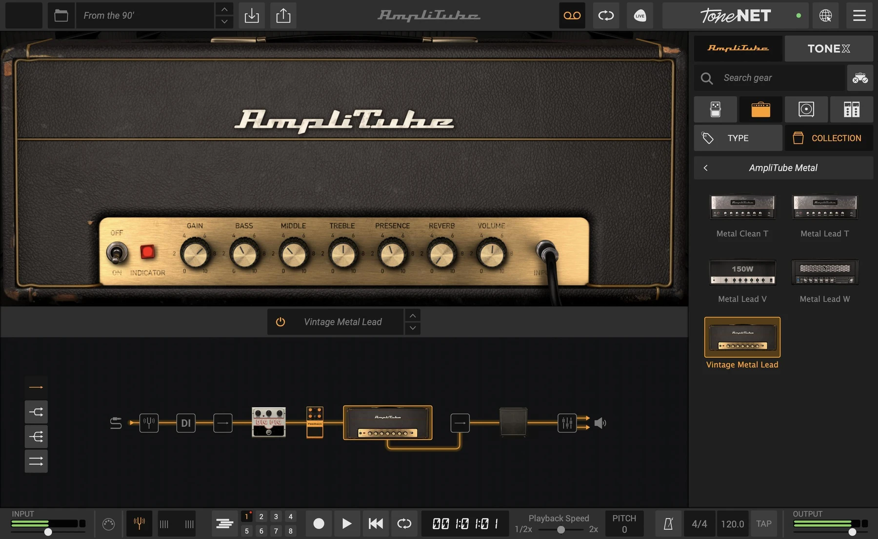 IK Multimedia AmpliTube Metal 金属音箱与效果建模软件
