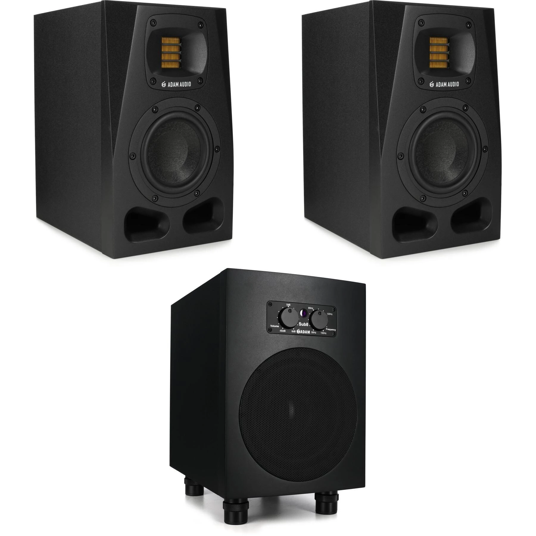 ADAM Audio A4V 4英寸有源工作室监听音箱 一对（含Sub8 8.5英寸有源工作室低音炮）
