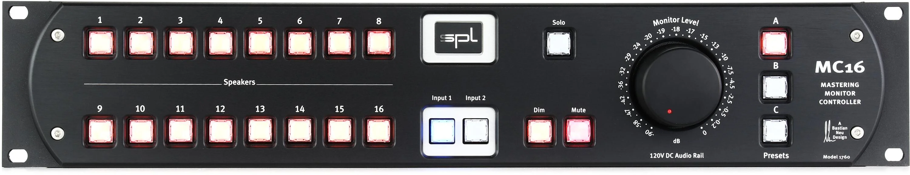 SPL MC16 母带级监听控制器