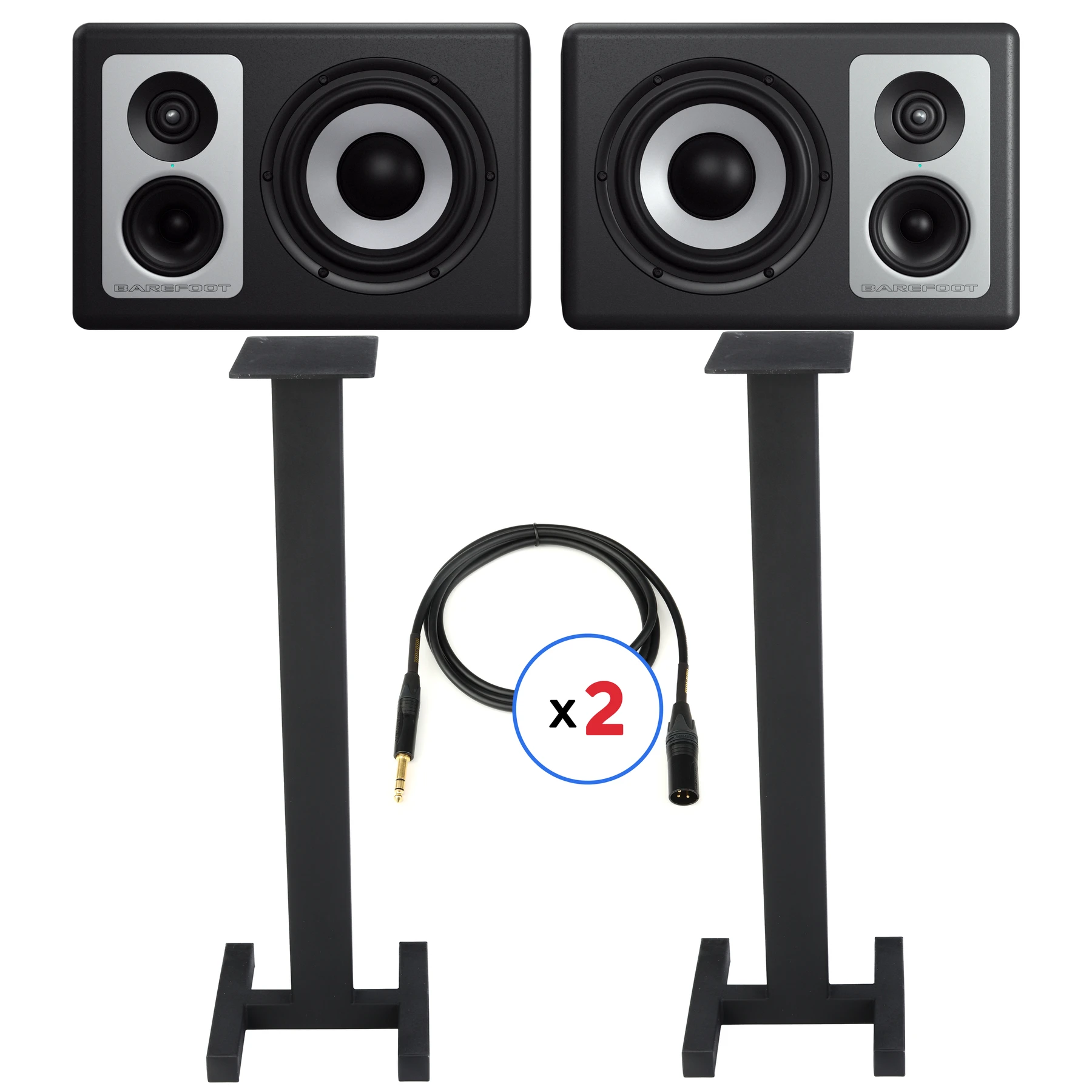Barefoot Sound Footprint03 6.5英寸 三路有源工作室监听音箱 一对（含44英寸支架）