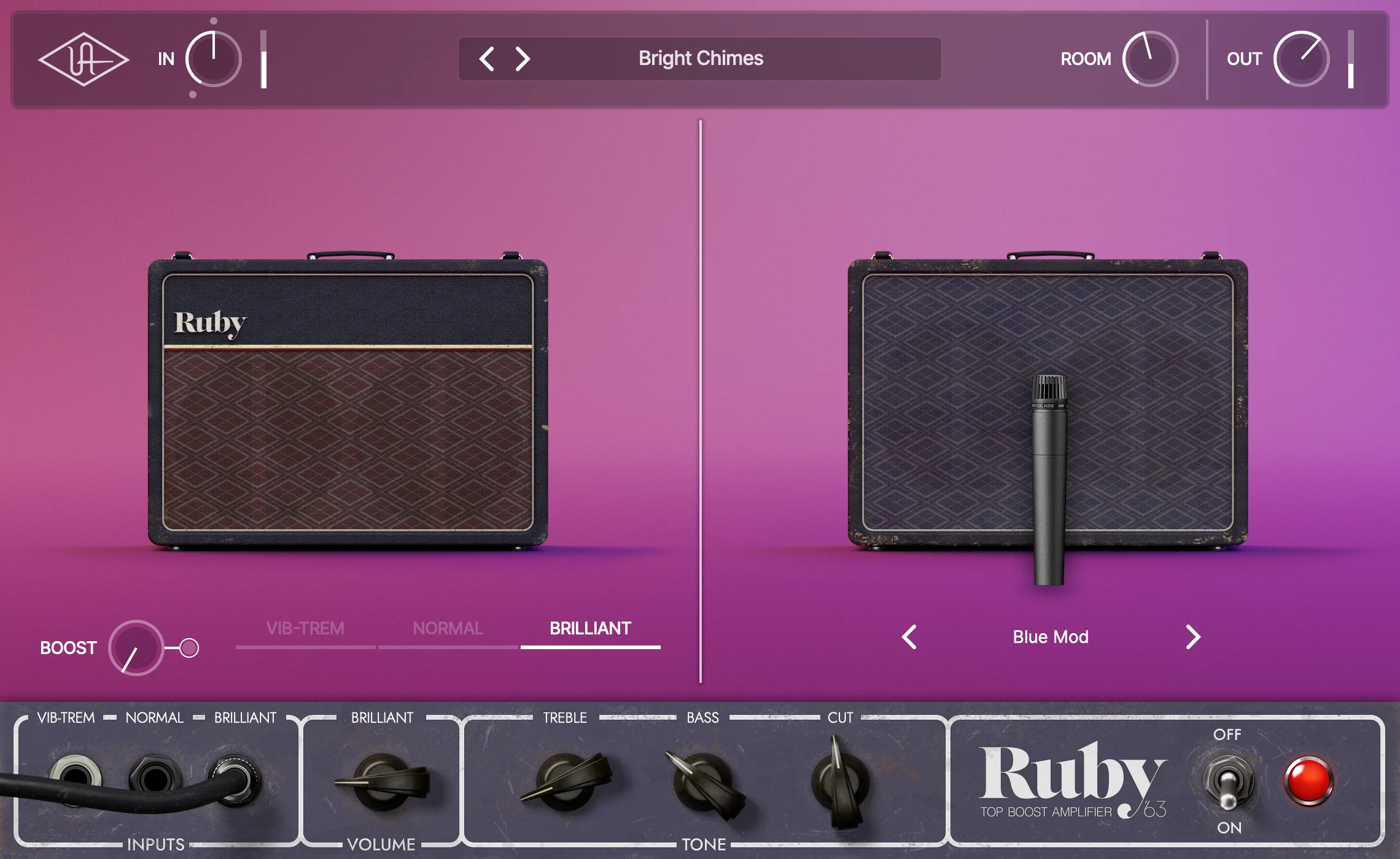 Universal Audio UAD Ruby '63 Top Boost 放大器插件