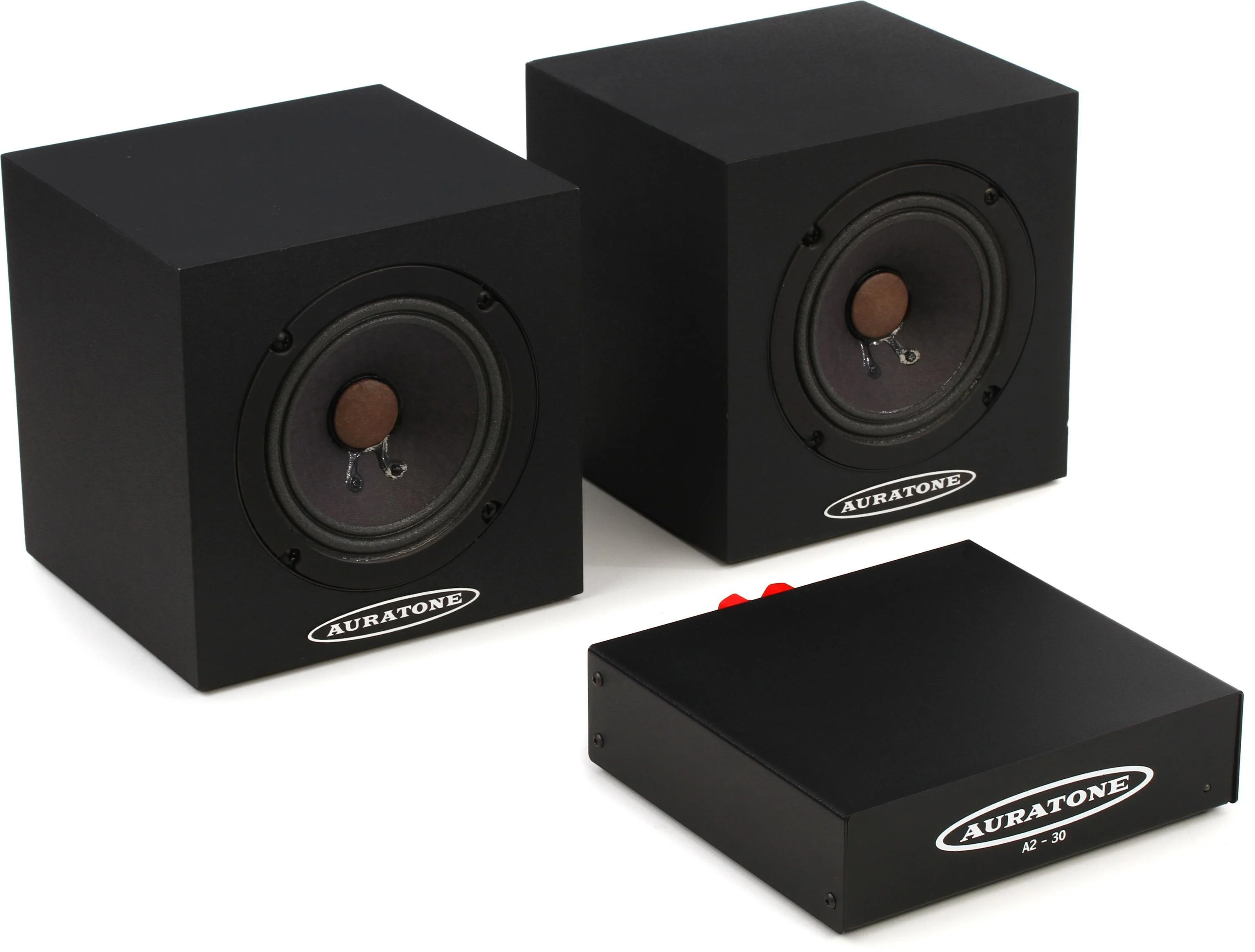 Auratone 5C Super Sound Cubes 4.5英寸无源参考监听音箱（含A2-30功率放大器）- 黑色款