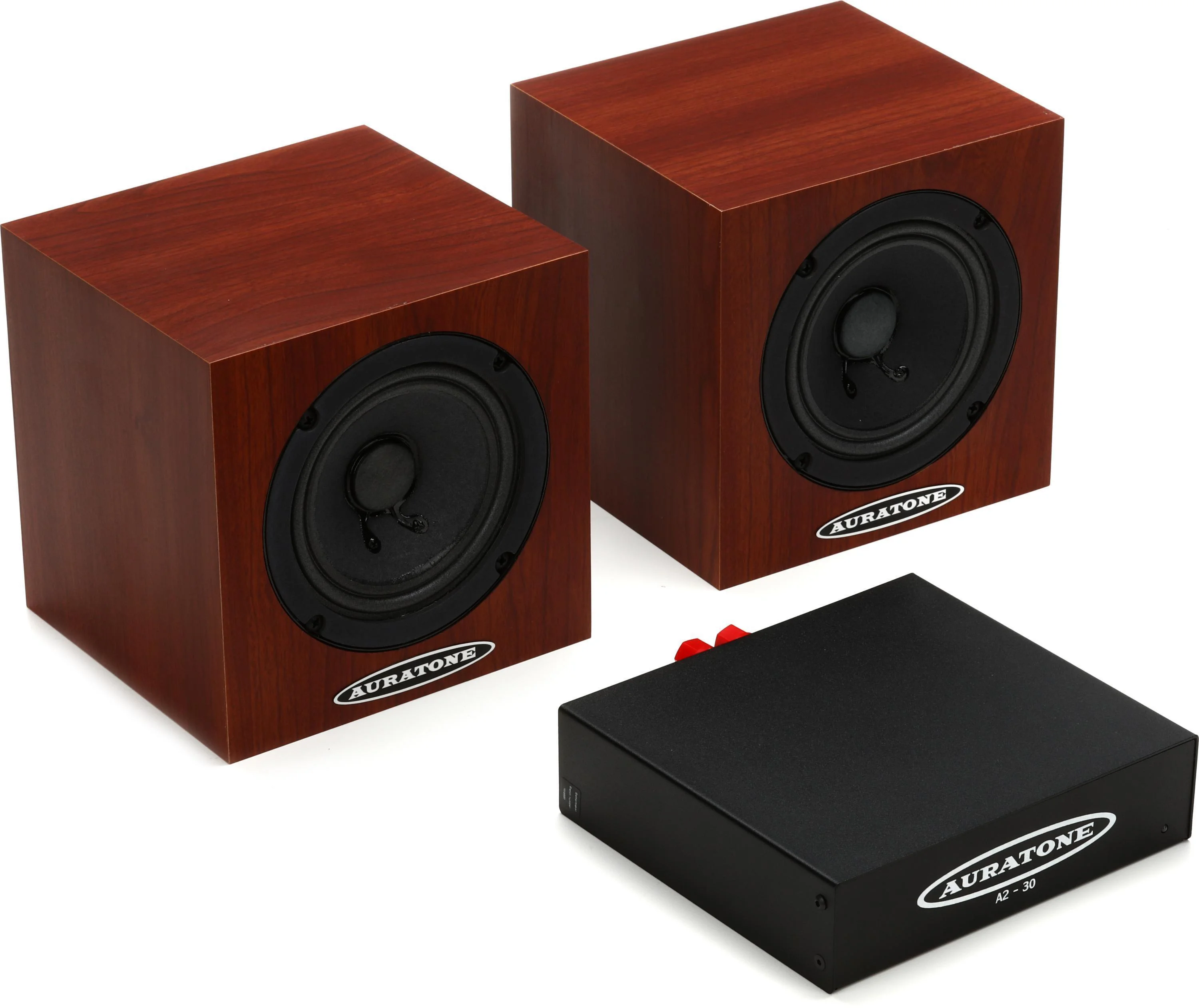 Auratone 5C Super Sound Cubes 4.5英寸无源参考监听音箱（含A2-30功率放大器）- 木纹款