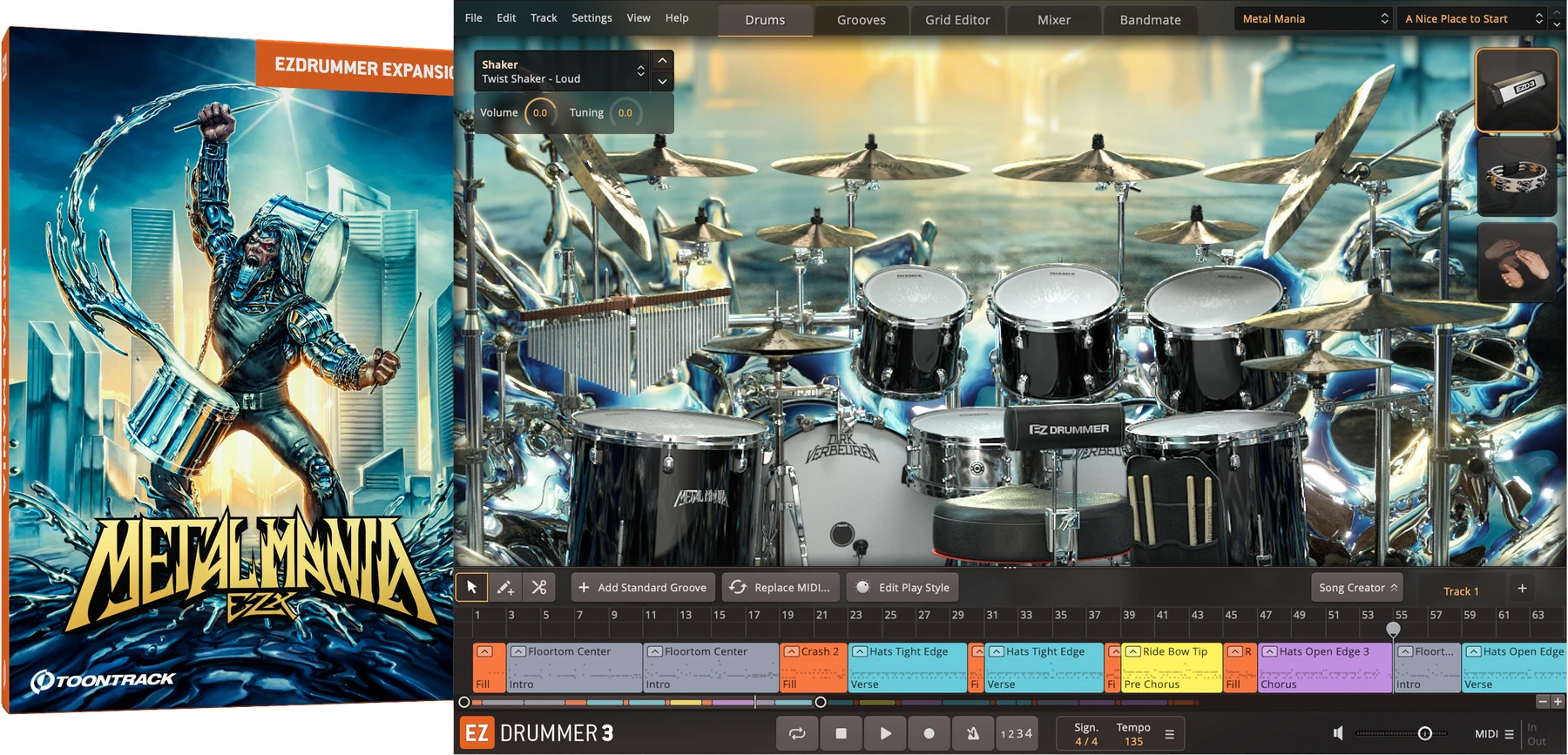 Toontrack Metal Mania EZX 音色扩展包