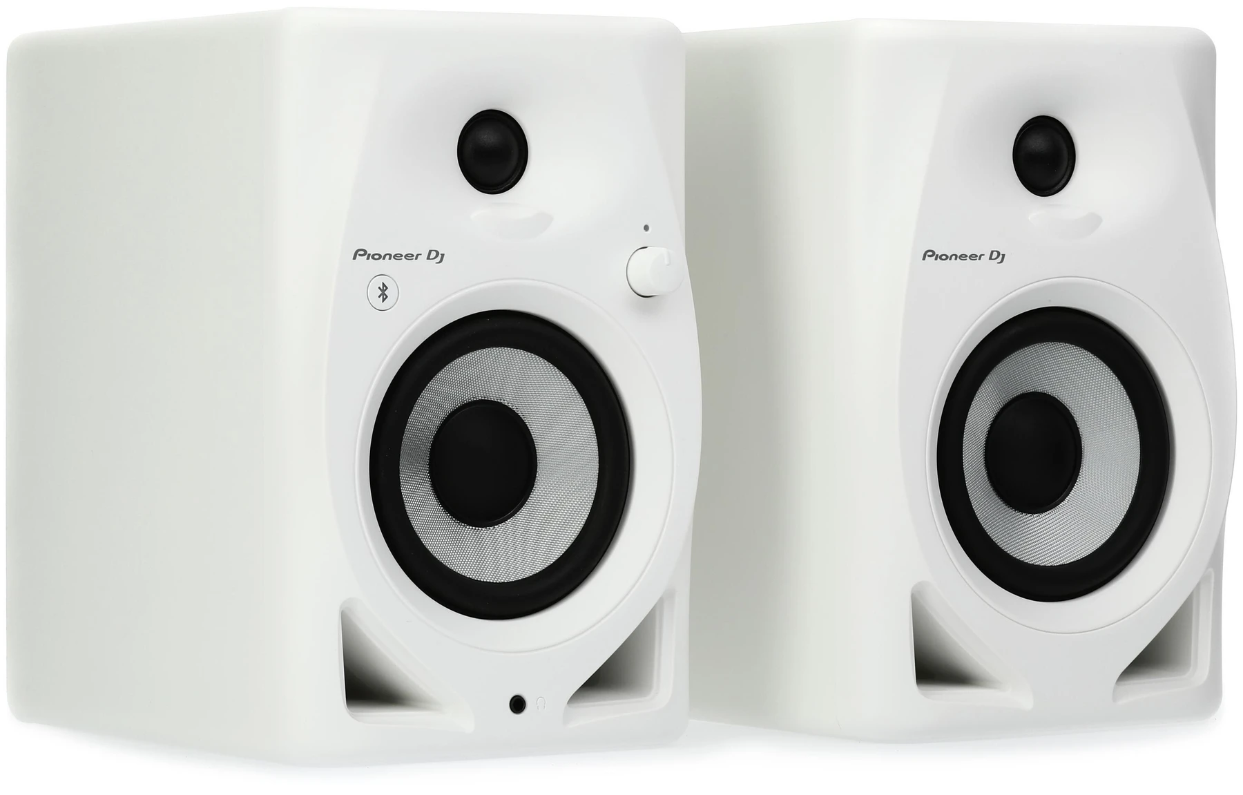 先锋DJ DM-40D-BT-W 4英寸桌面有源监听音箱（带蓝牙）- 白色
