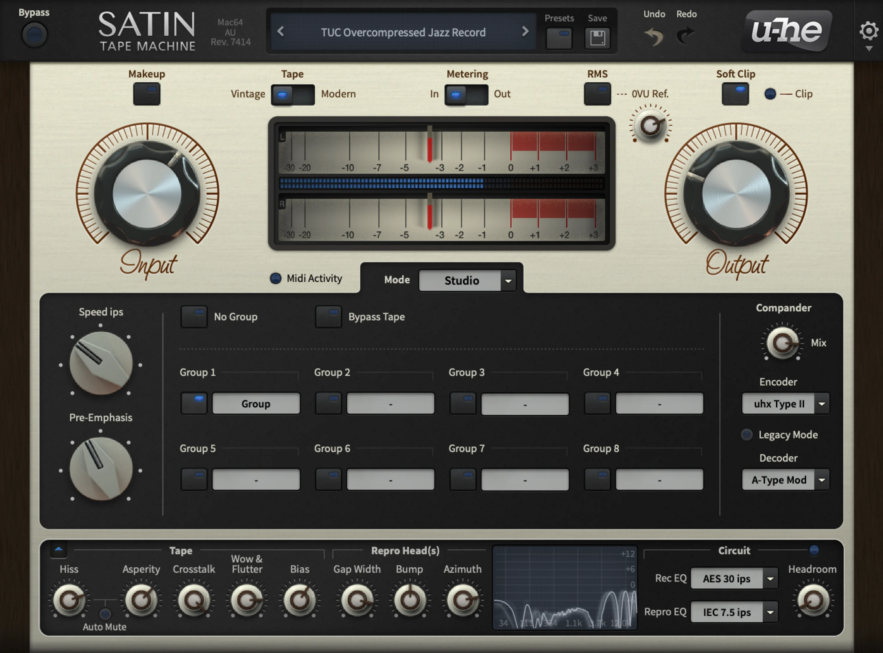 u-he Satin 磁带机插件