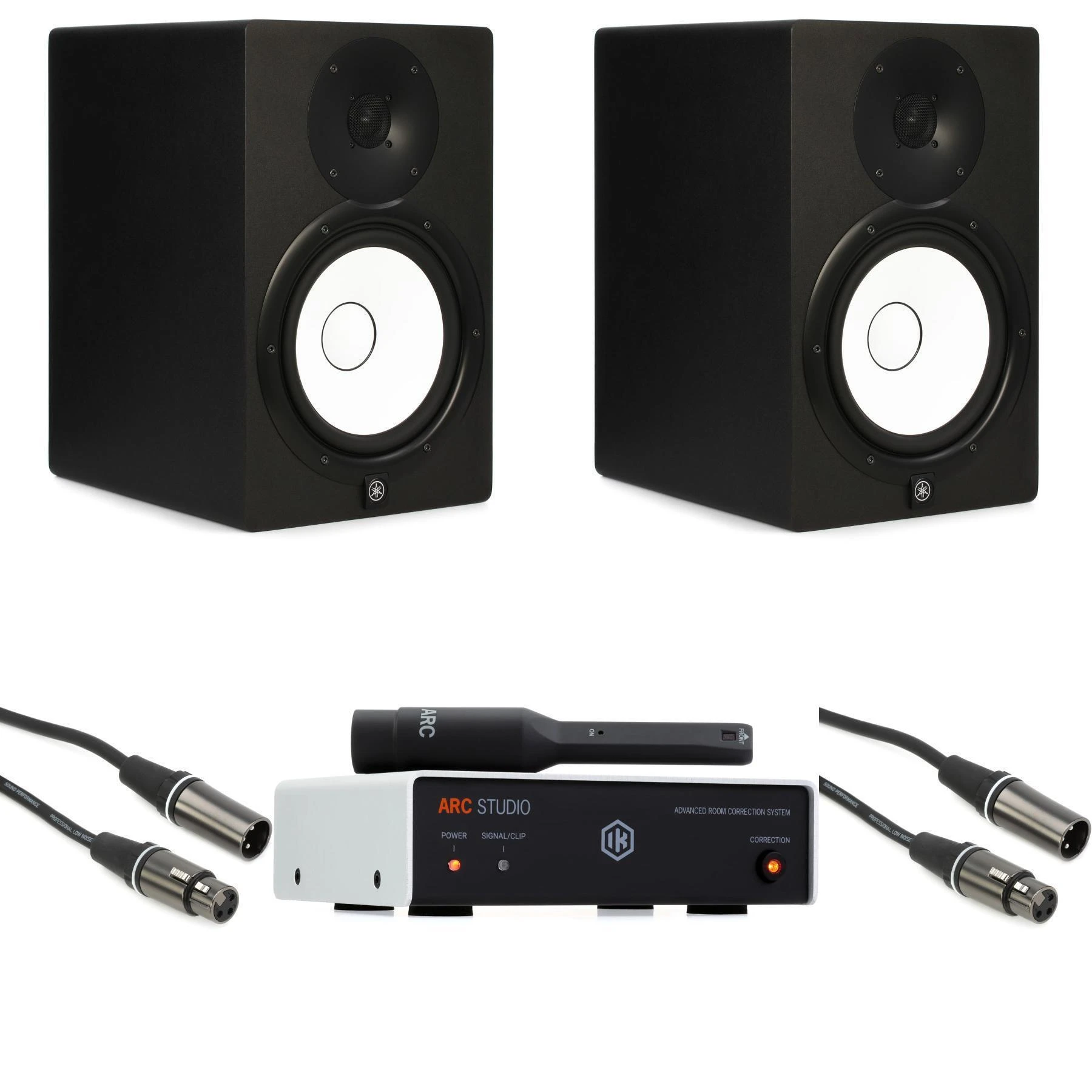 Yamaha HS8 8英寸有源工作室监听音箱（一对）+ IK Multimedia ARC Studio 高级房间声学校正系统