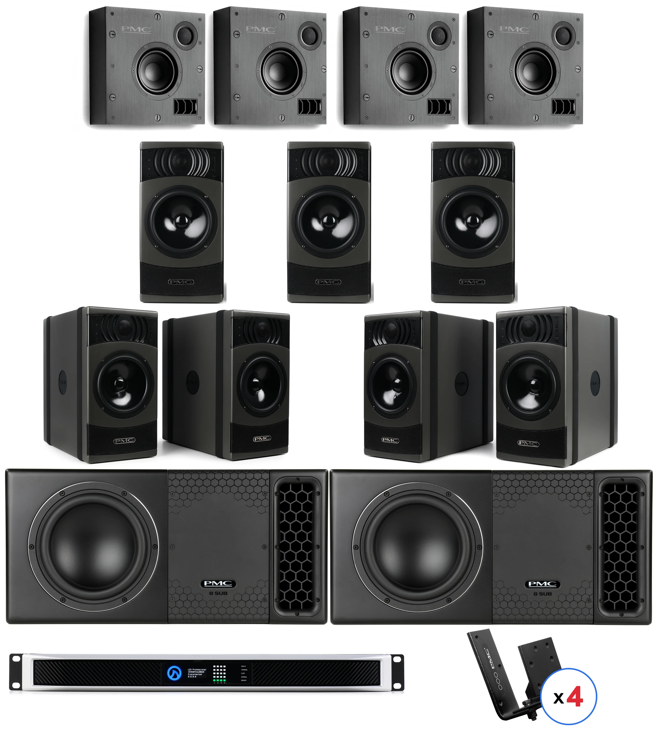 PMC 7.1.4 沉浸式音频工作室监听音箱系统
