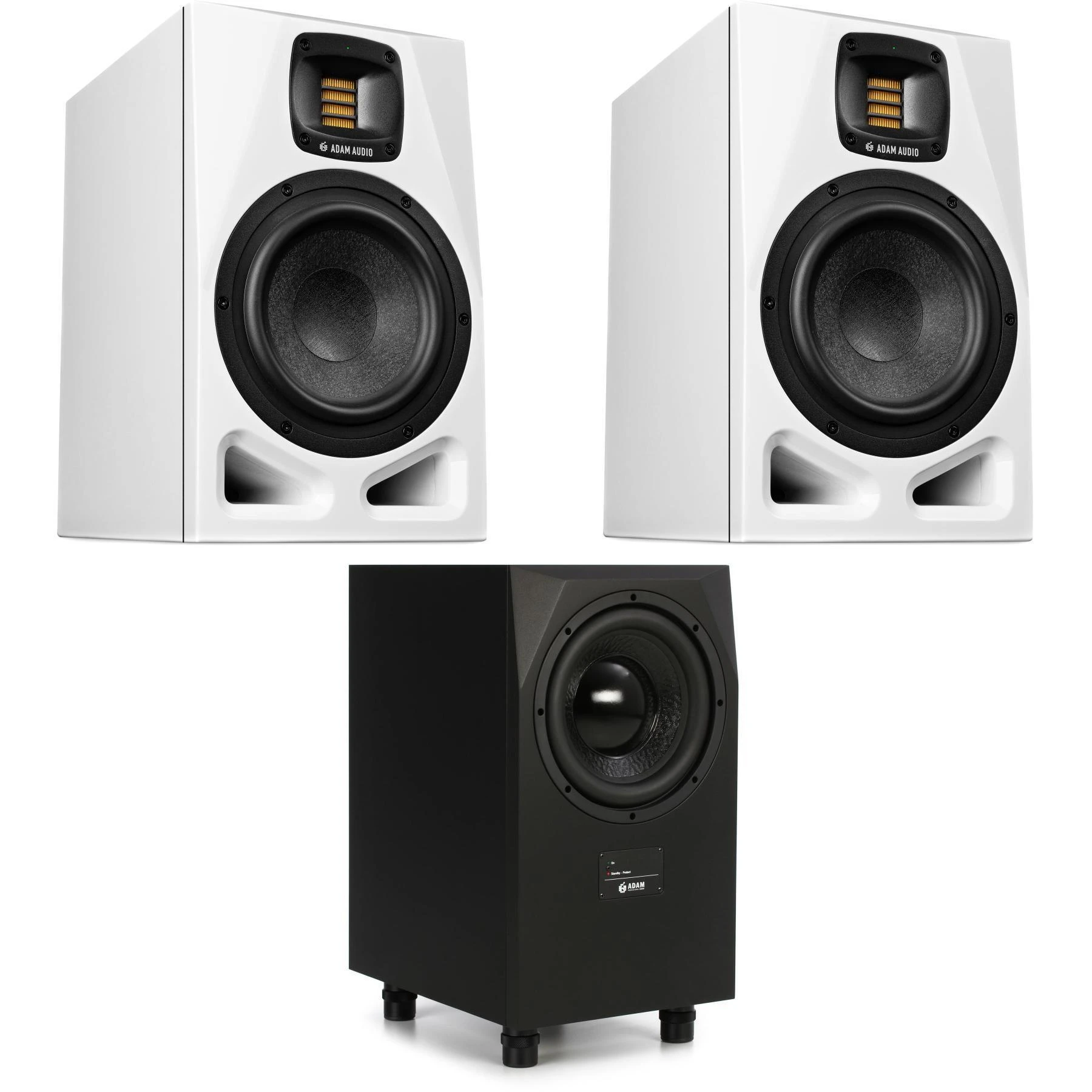 ADAM Audio A7V 白色款 7英寸两路有源工作室监听音箱（一对）+ Sub10 Mk2 10英寸有源工作室低音炮