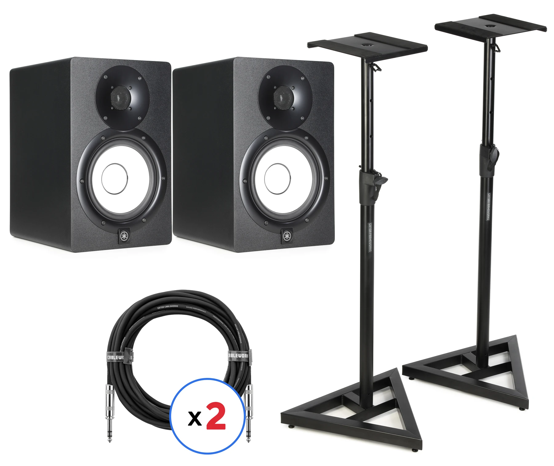 雅马哈 HS7 有源工作室监听音箱（一对）含支架及线材