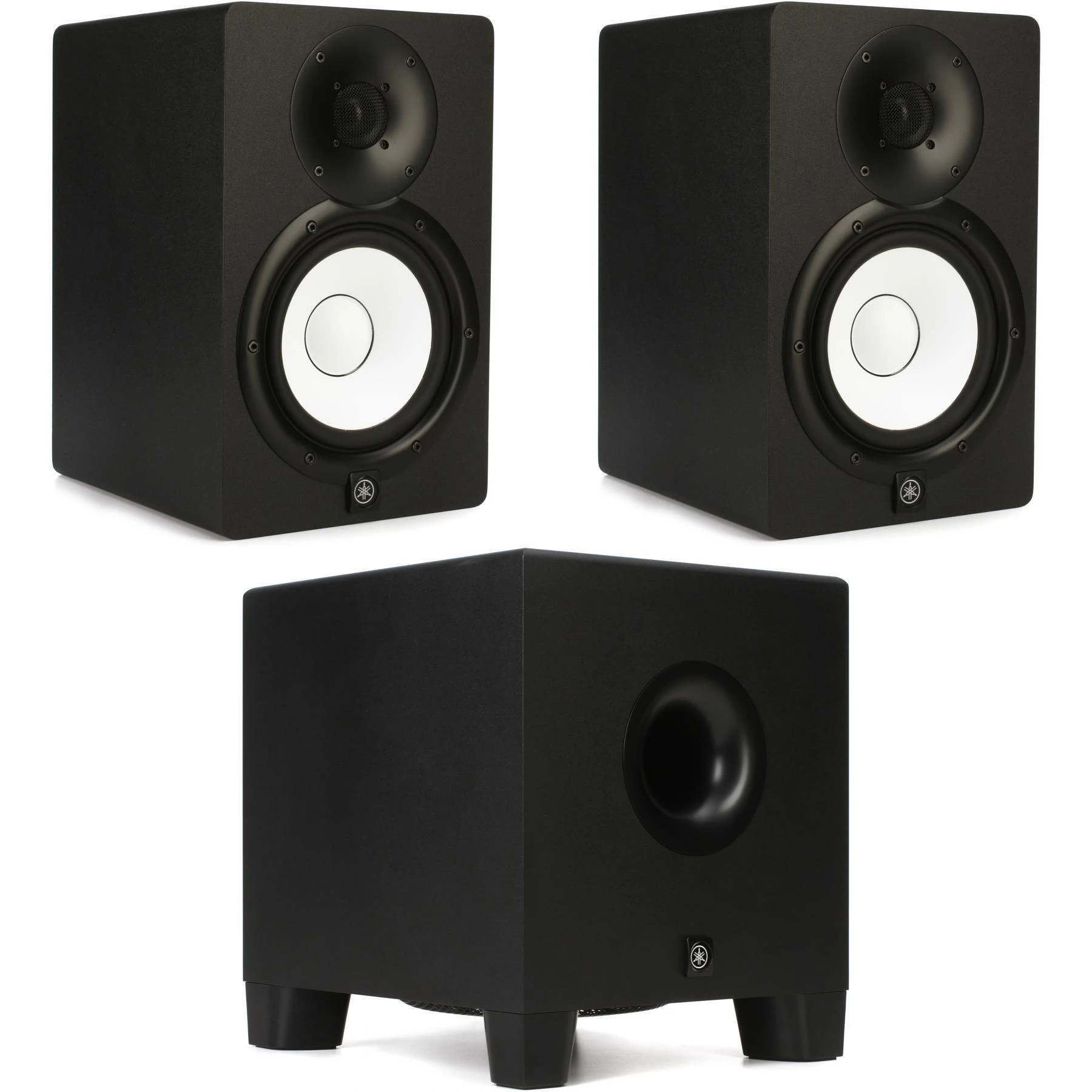 雅马哈 HS7 6.5英寸监听音箱搭配HS8S低音炮 - 黑色
