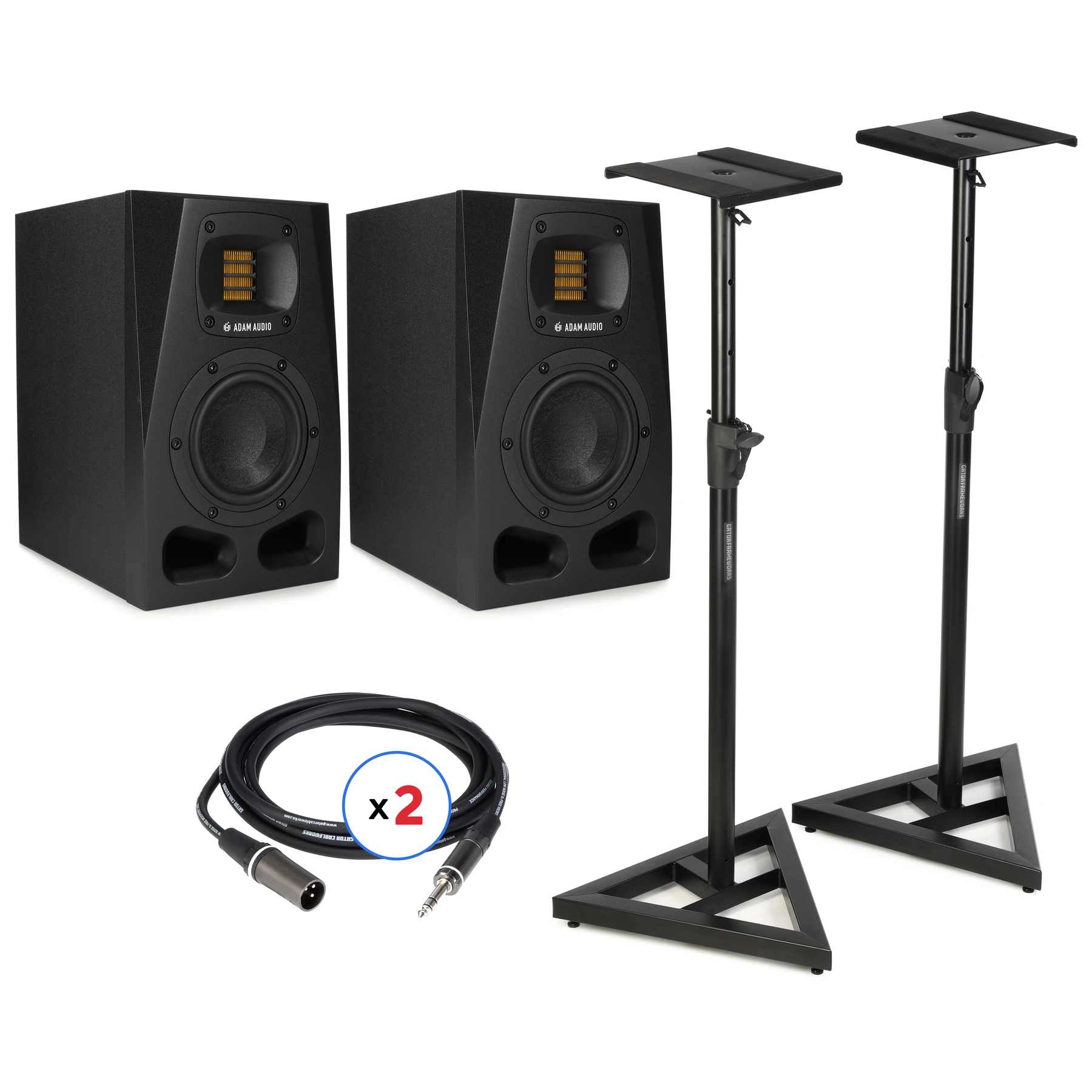 ADAM Audio A7V 7英寸有源工作室监听音箱（一对）含支架及线材
