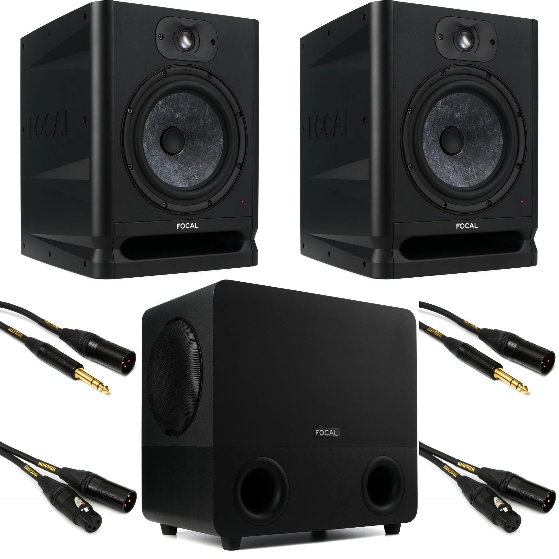 劲浪 Alpha 80 Evo 8英寸有源工作室监听音箱（一对）搭配8英寸工作室低音炮及线材