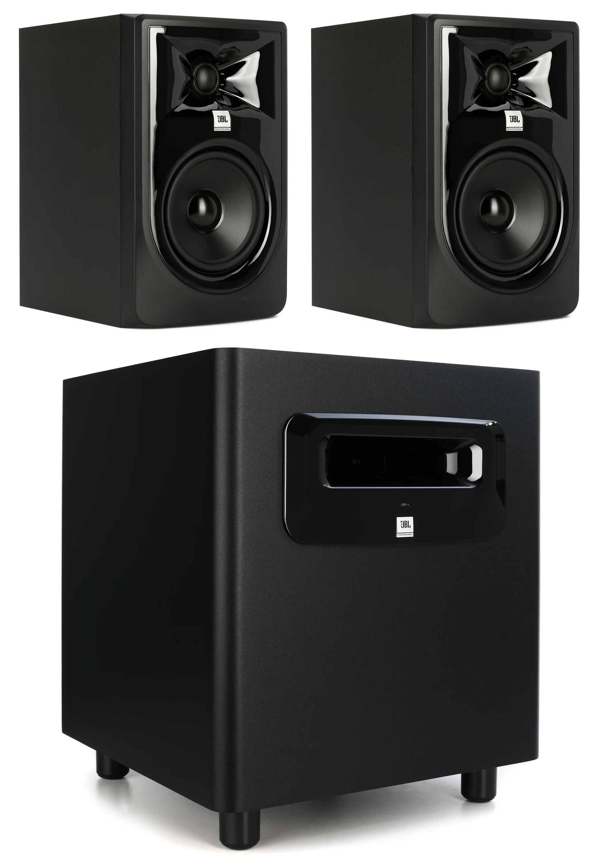 JBL 305P MkII 5英寸有源工作室监听音箱（一对）搭配LSR310S 10英寸有源工作室低音炮套装