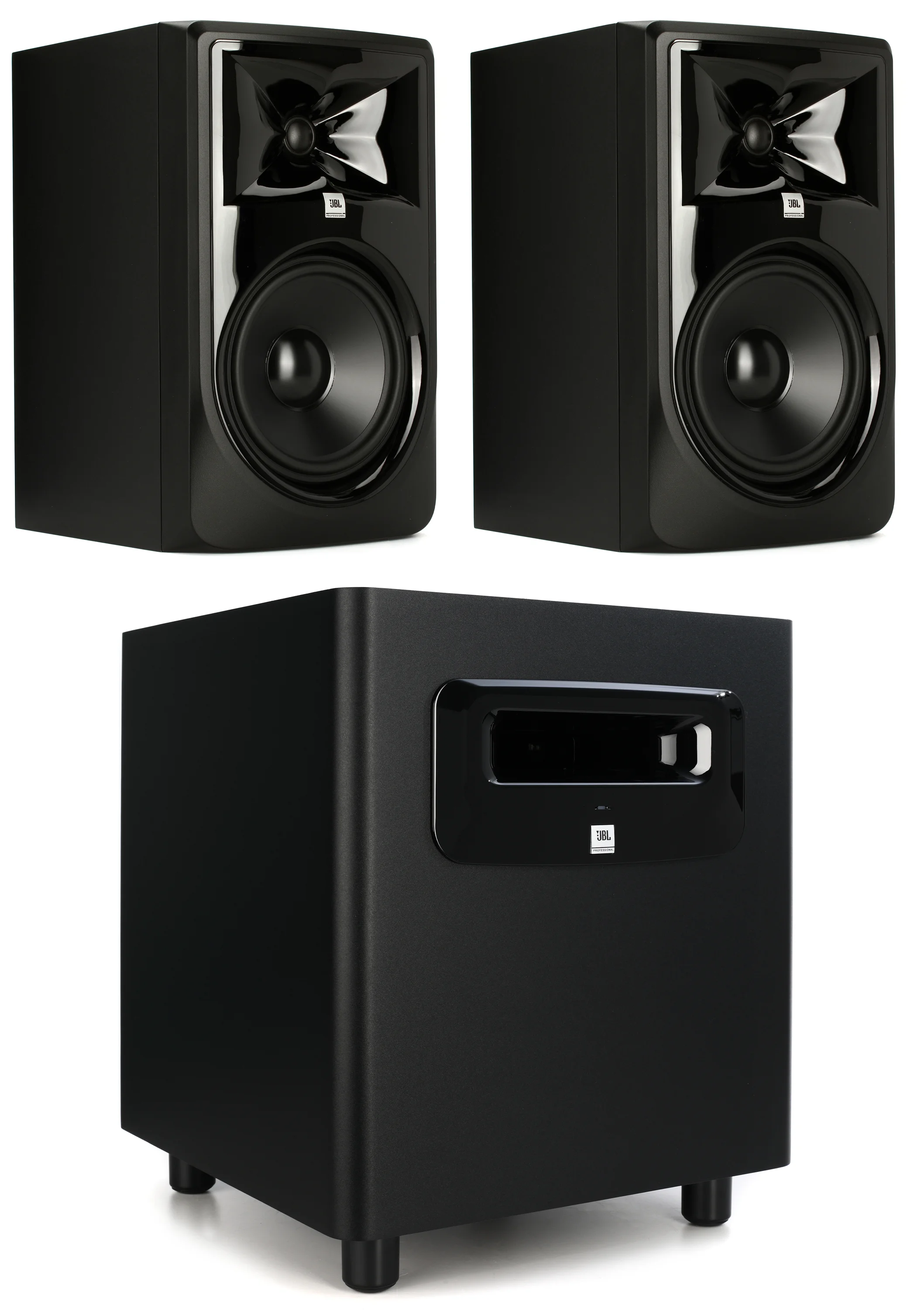 JBL 308P MkII 8英寸有源工作室监听音箱（一对）搭配LSR310S 10英寸有源工作室低音炮