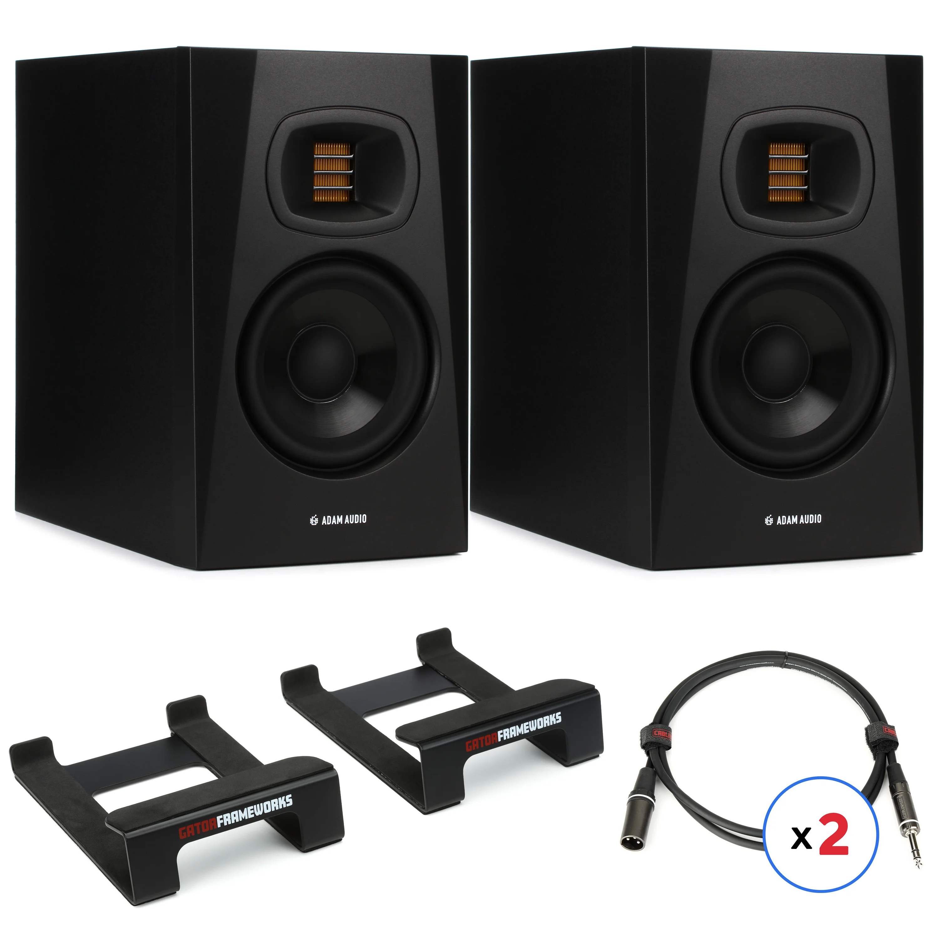 ADAM Audio T5V 5英寸有源工作室监听音箱（一对）含楔形支架及线材