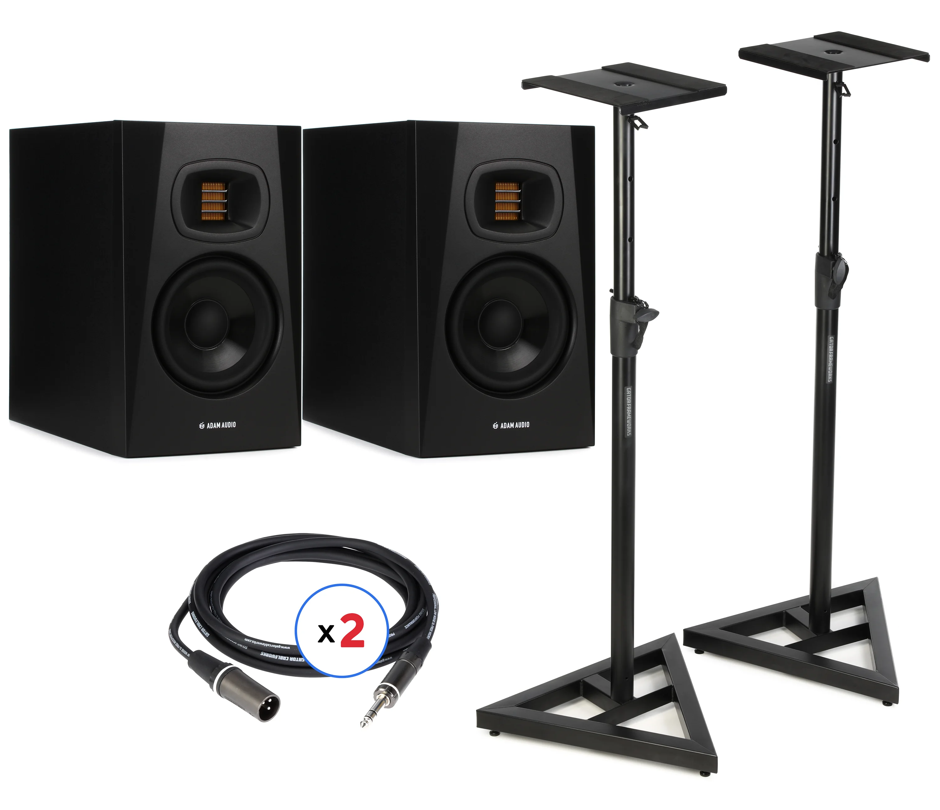 ADAM Audio T5V 5英寸有源工作室监听音箱（一对）含支架及线材