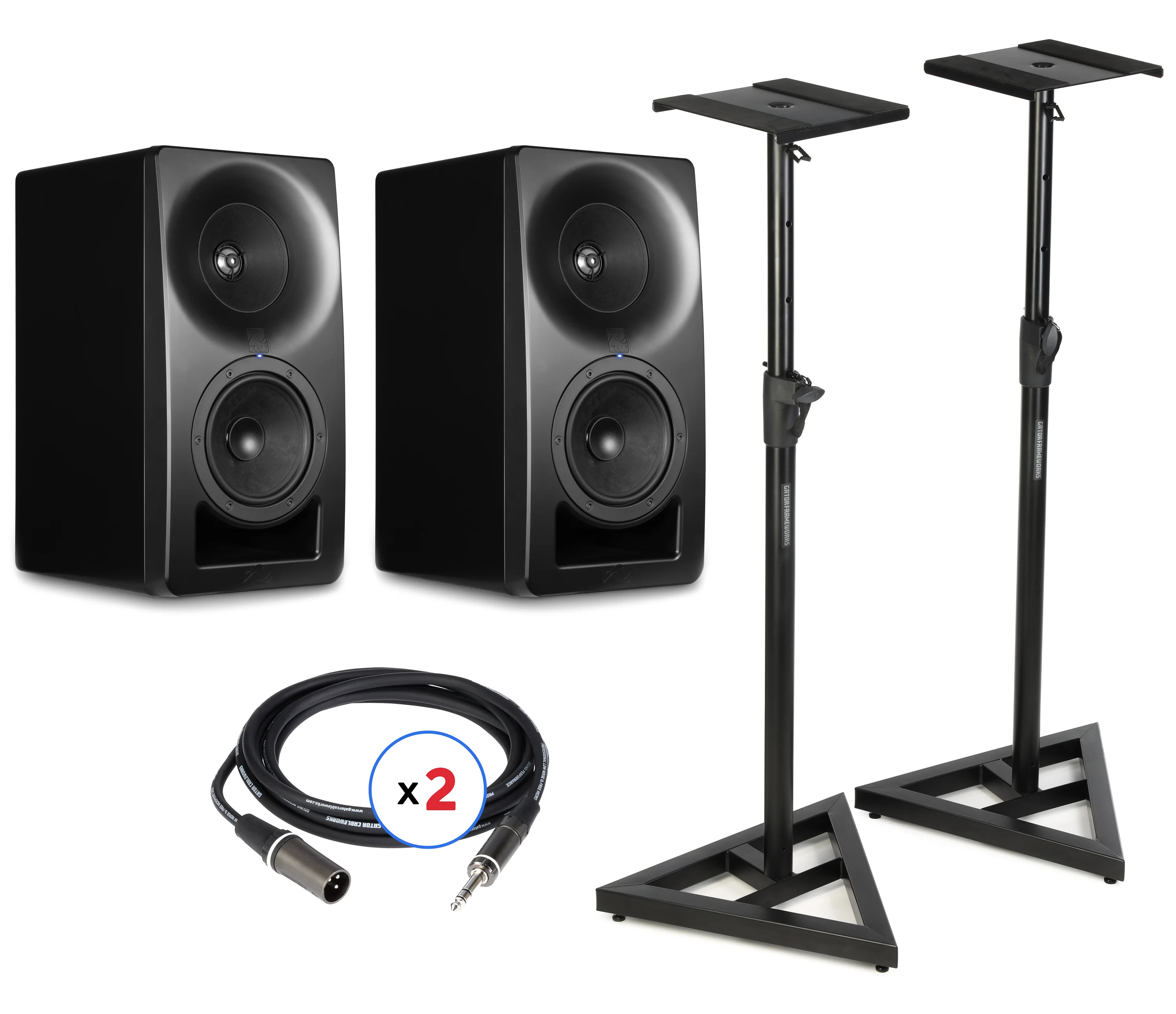 Kali Audio SM-5 5英寸三路有源工作室监听音箱（一对）含支架及线材