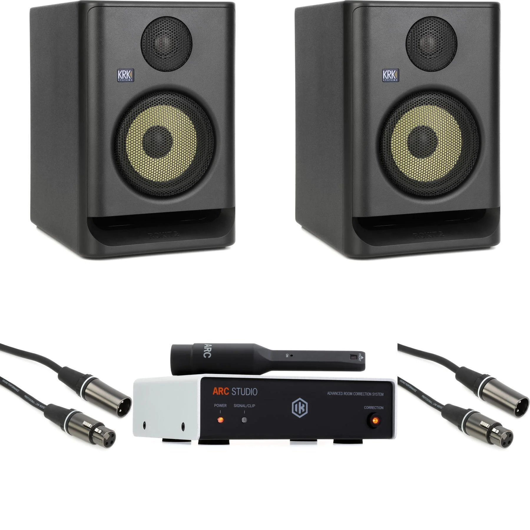 KRK ROKIT 5 G5 5英寸有源工作室监听音箱（一对）搭配IK Multimedia ARC Studio 高级房间校正系统