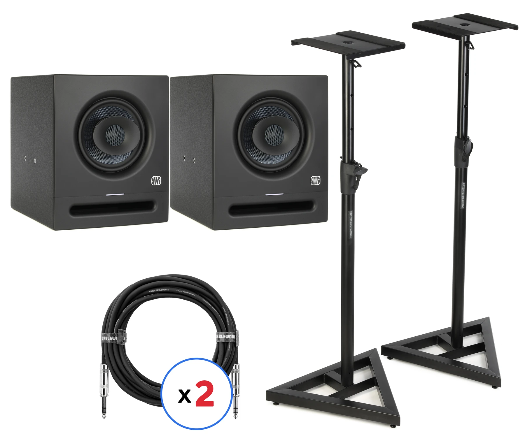 PreSonus Eris Pro 6 6.5英寸有源监听音箱（一对）含支架及线材
