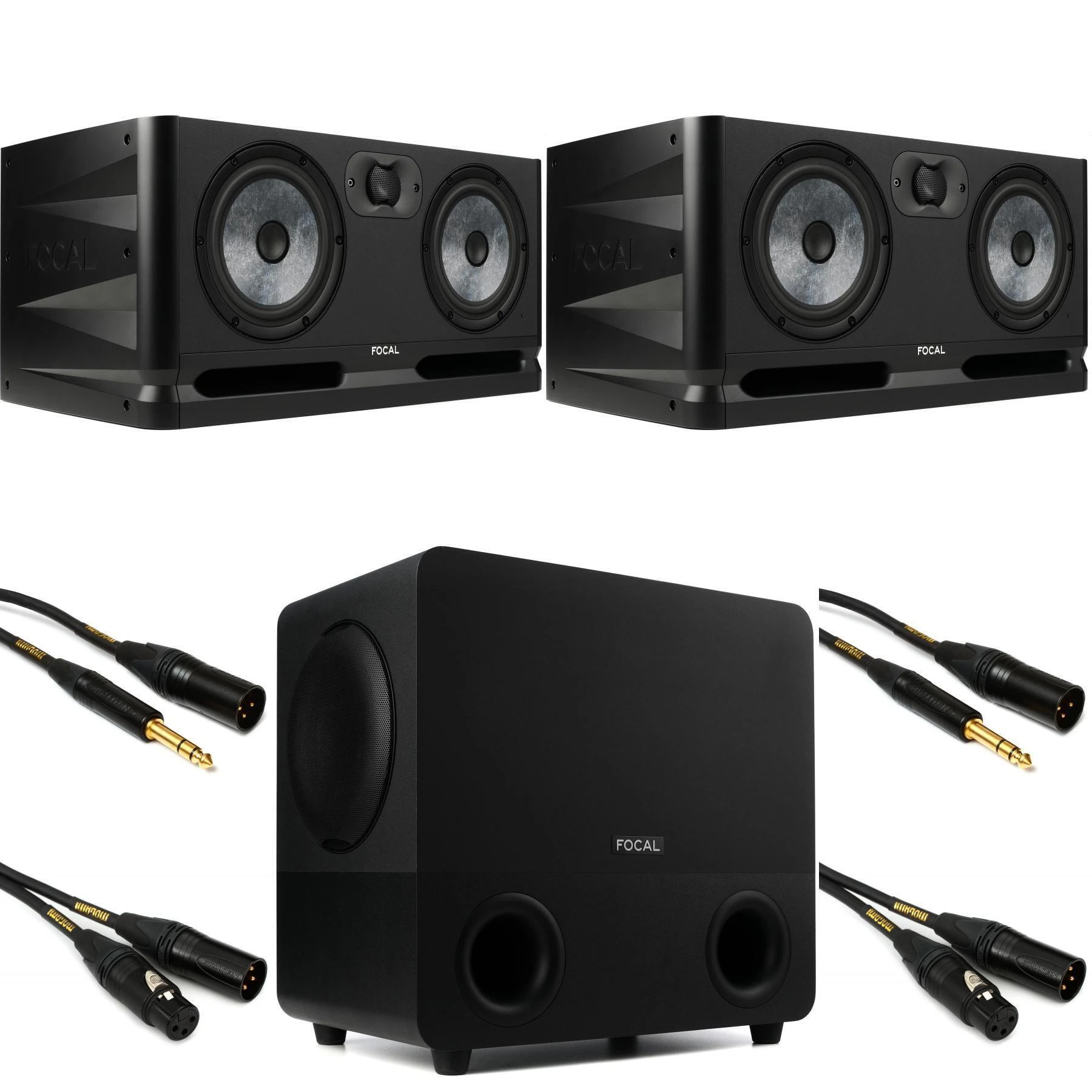劲浪 Alpha Twin Evo 双6.5英寸有源工作室监听音箱（一对）搭配8英寸工作室低音炮及线材