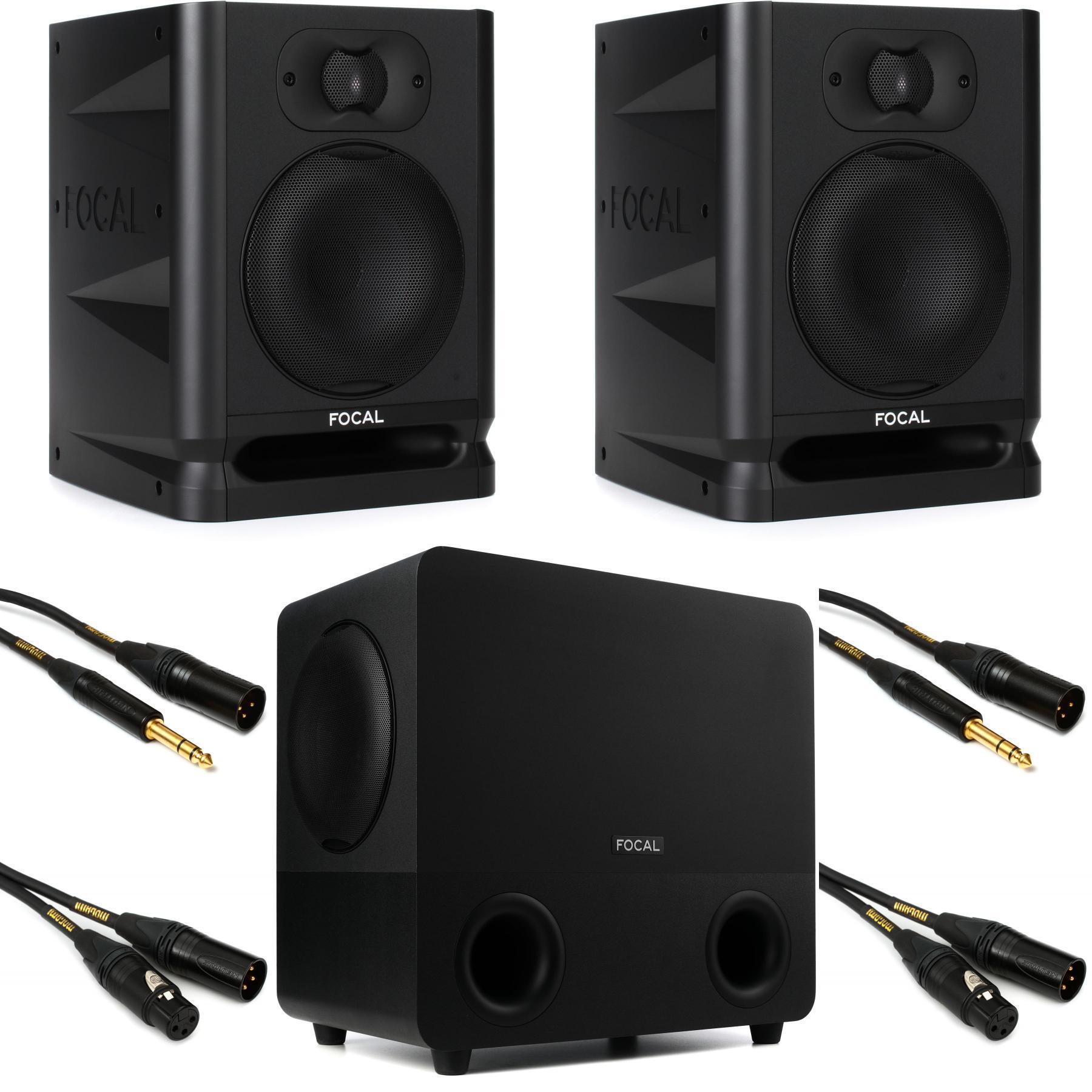 劲浪 Alpha 50 Evo 5英寸有源工作室监听音箱（一对）搭配8英寸工作室低音炮及线材