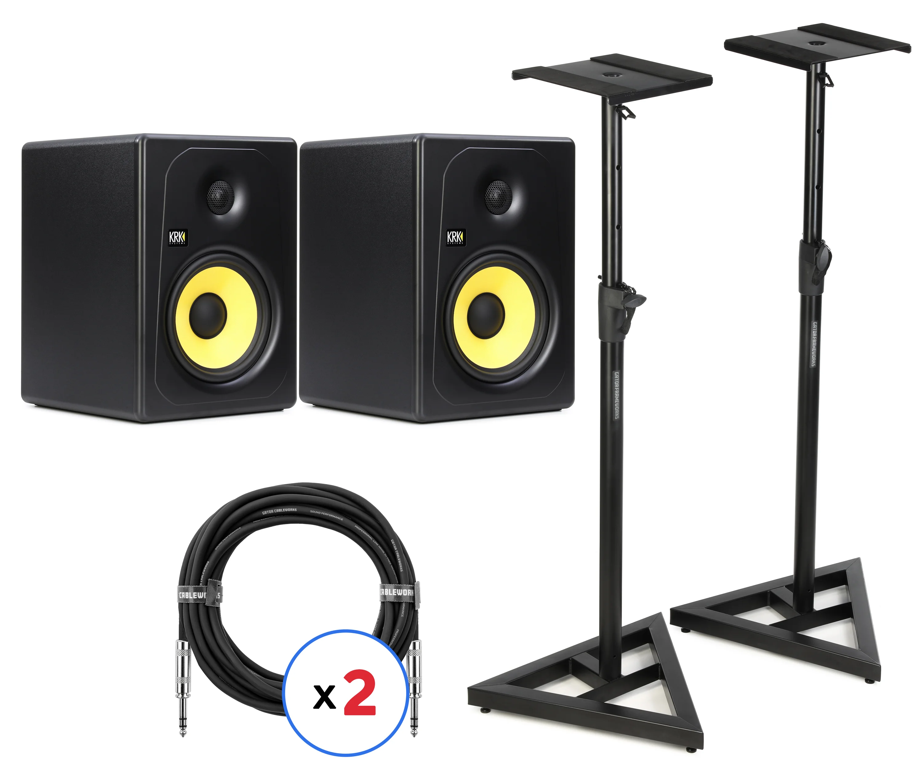 KRK Kreate 8 有源工作室监听音箱（一对）含支架及线材