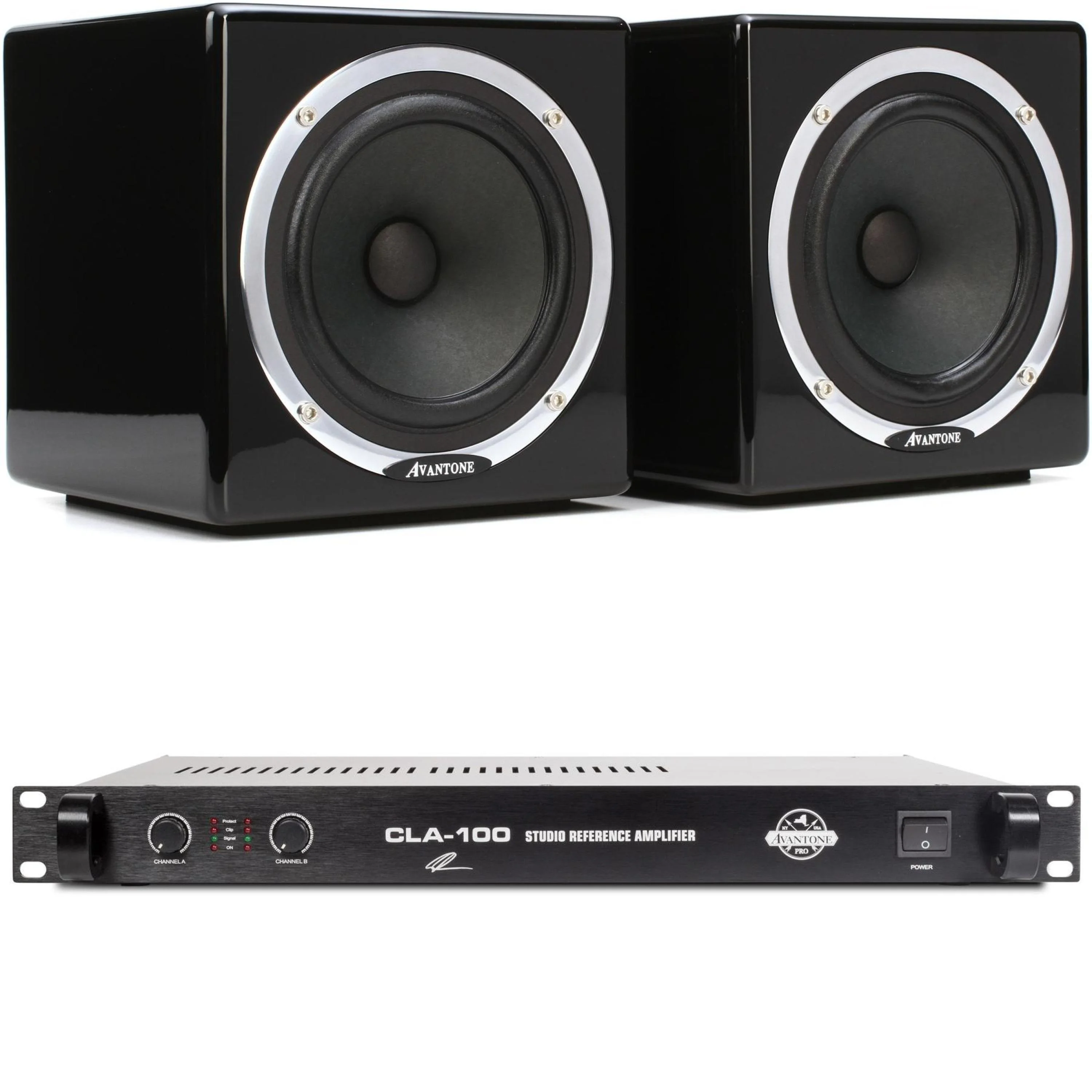 Avantone Pro MixCube 参考监听音箱（一对）搭配CLA100工作室参考功放 - 黑色