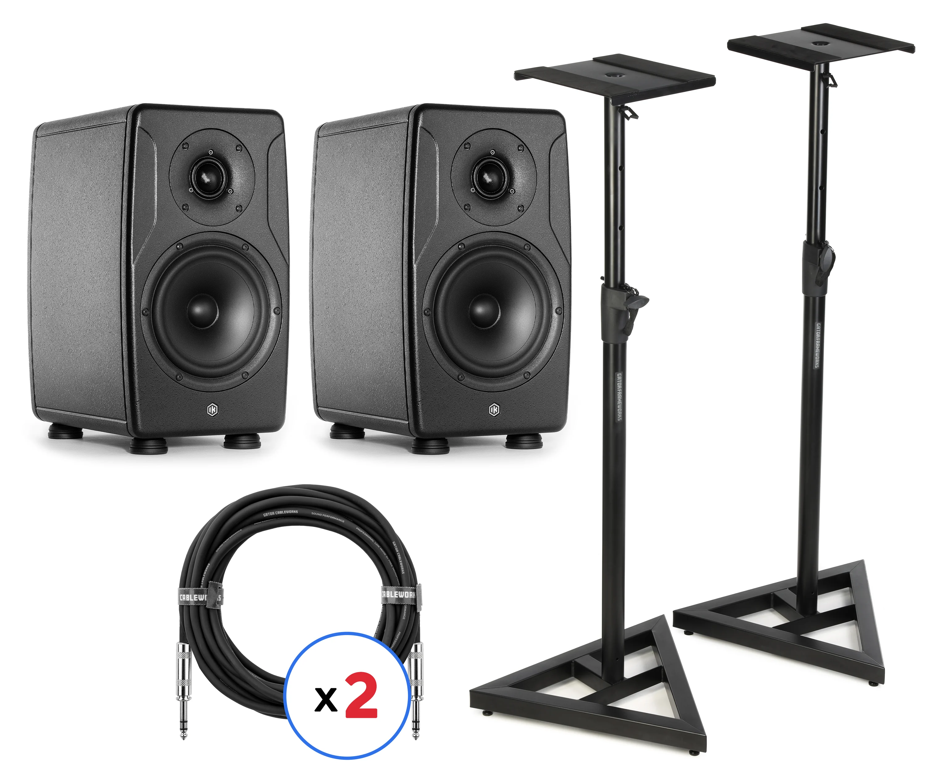 IK Multimedia iLoud Precision 6 MKII 有源工作室监听音箱（一对）含支架及线材