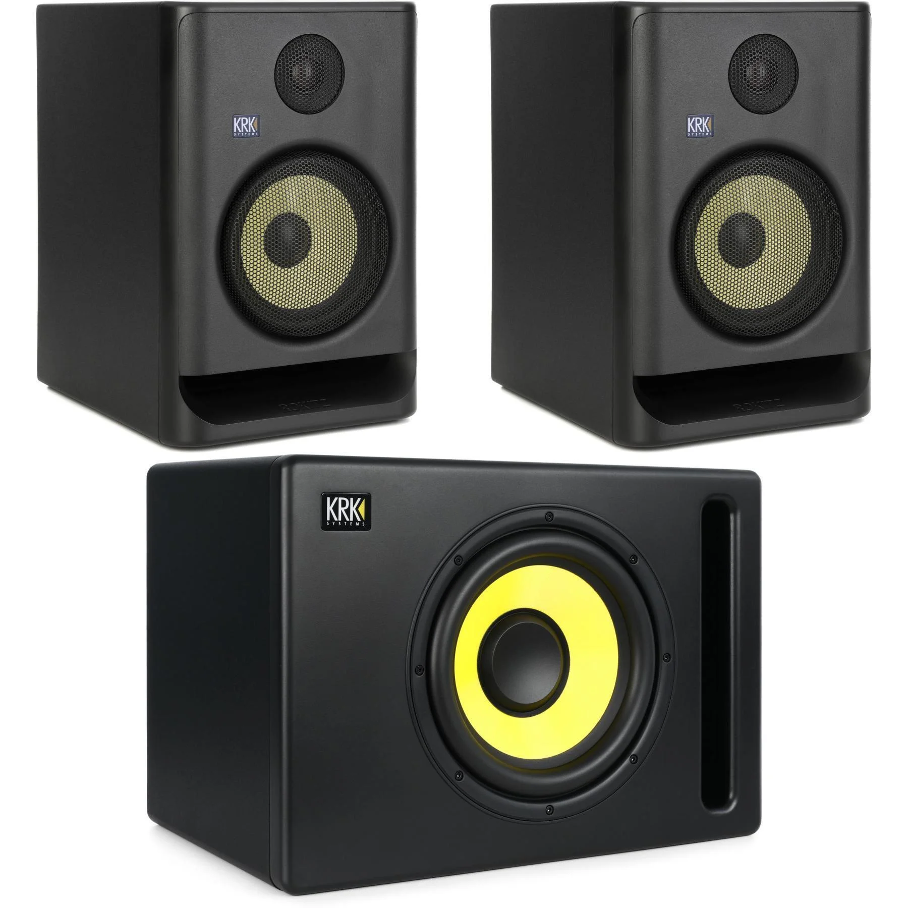 KRK ROKIT 7 G5 7英寸有源工作室监听音箱（一对）搭配S10.4 10英寸有源工作室低音炮 - 黑色