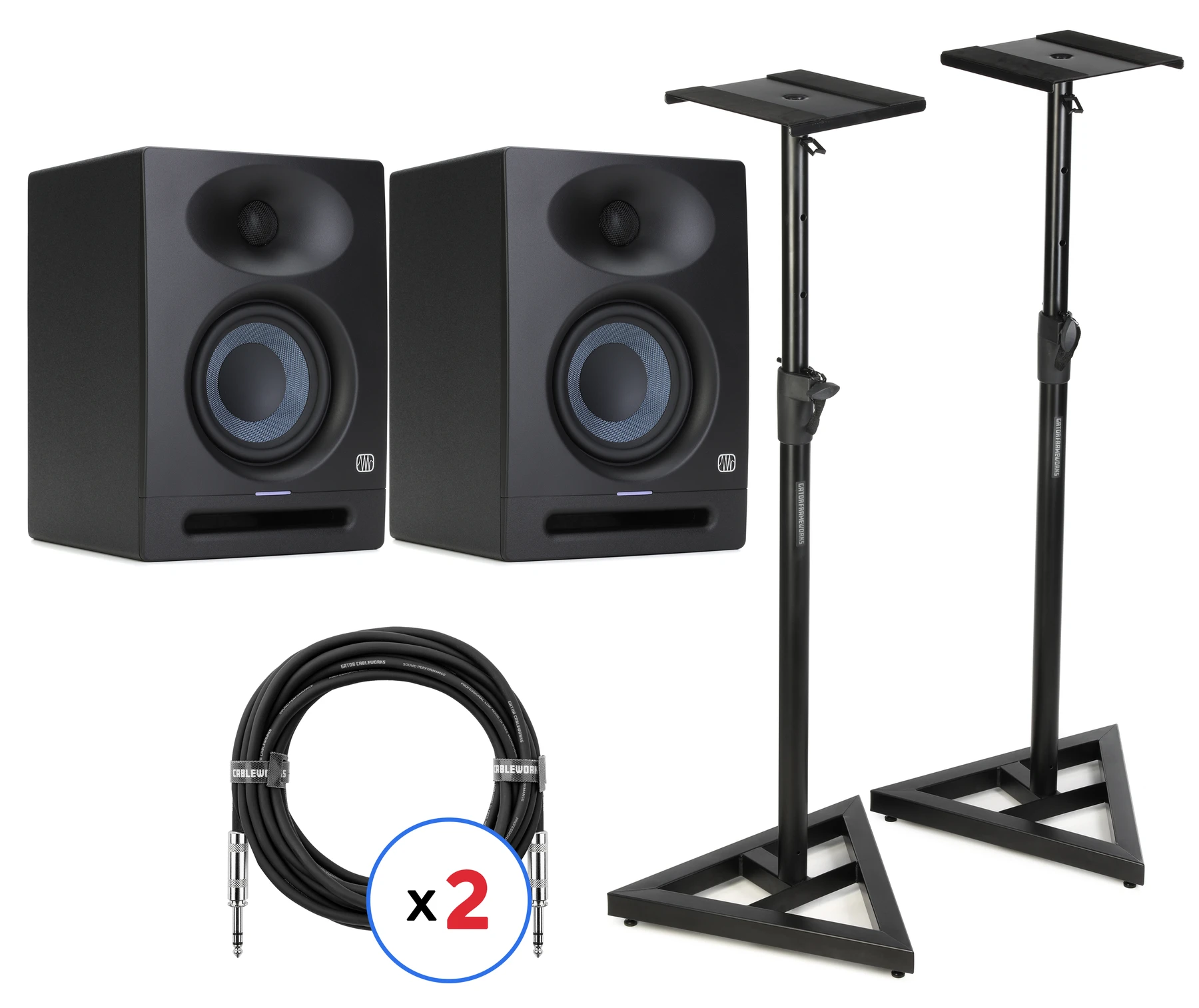 PreSonus Eris Studio 4 4.5英寸有源工作室监听音箱（一对）含支架及线材