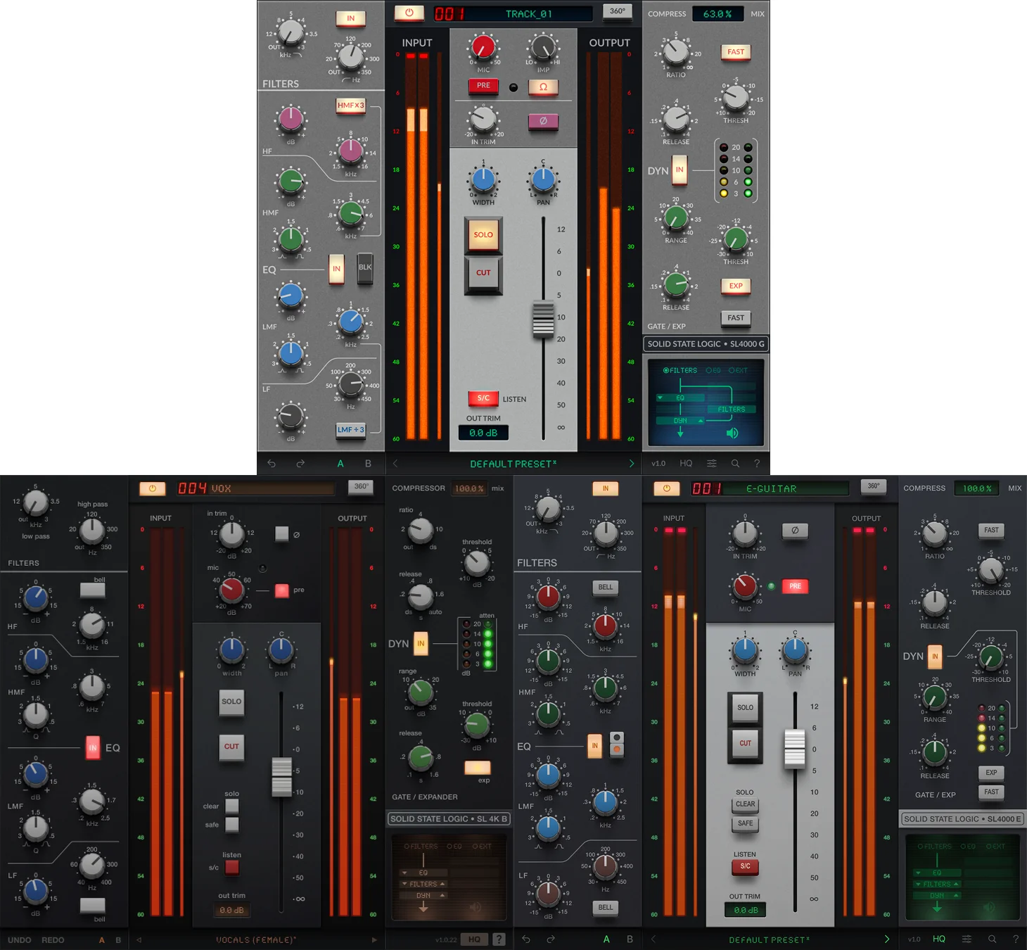 Solid State Logic 4K 通道条插件套装