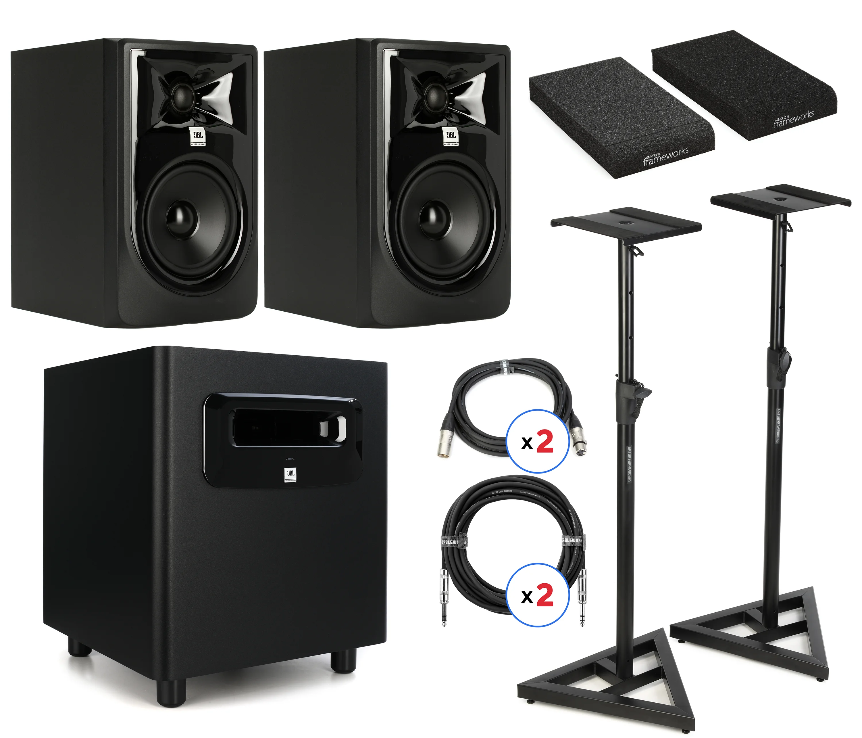 JBL 305P MkII 5英寸有源工作室监听音箱 - 工作室套装