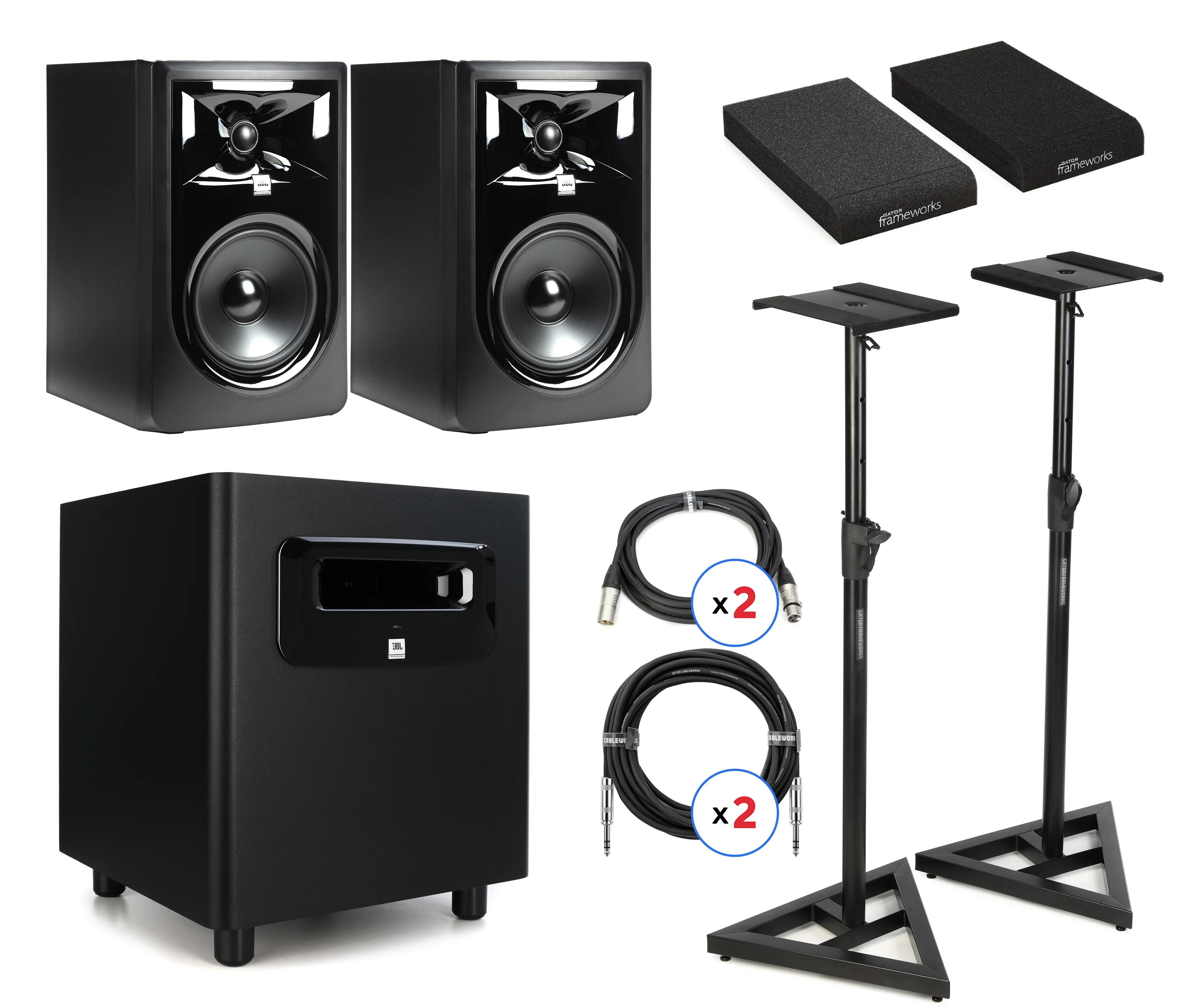 JBL 306P MkII 6.5英寸有源工作室监听音箱 - 工作室套装