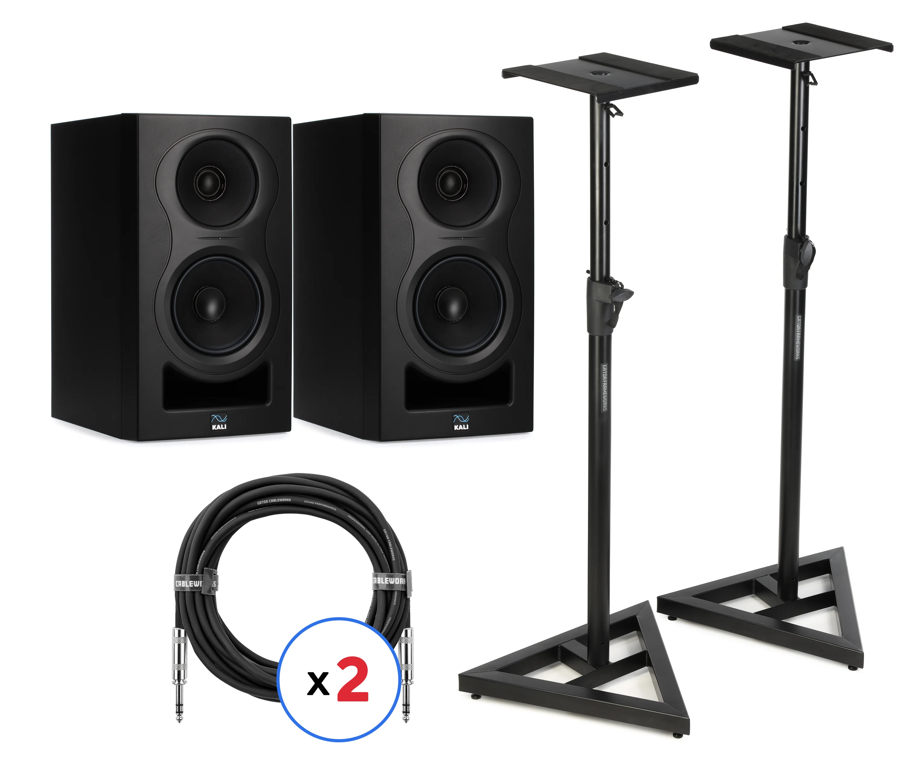 Kali Audio IN-5 5英寸有源工作室监听音箱（一对）含支架及线材