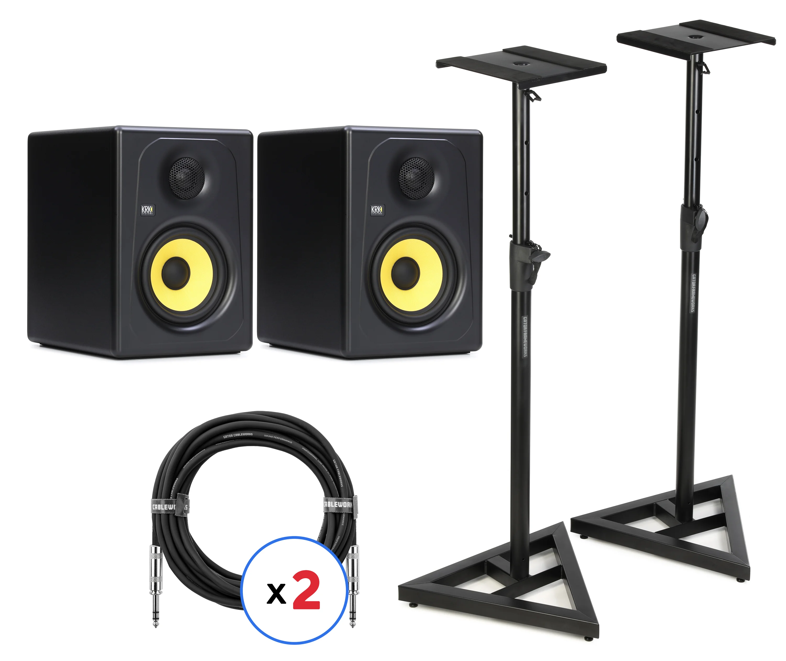 KRK Kreate 5 有源工作室监听音箱（一对）含支架及线材