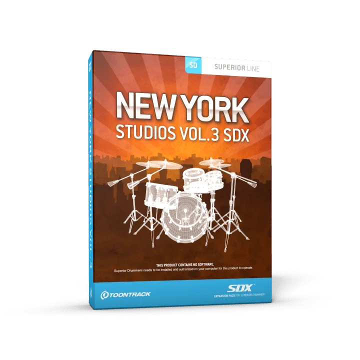 Toontrack New York Studios Vol. 3 SDX 音色扩展包