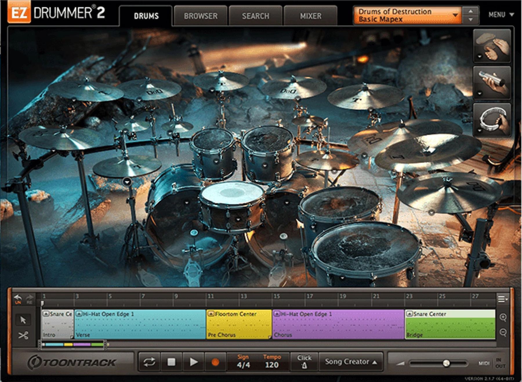 Toontrack Drums of Destruction EZX 音色扩展包