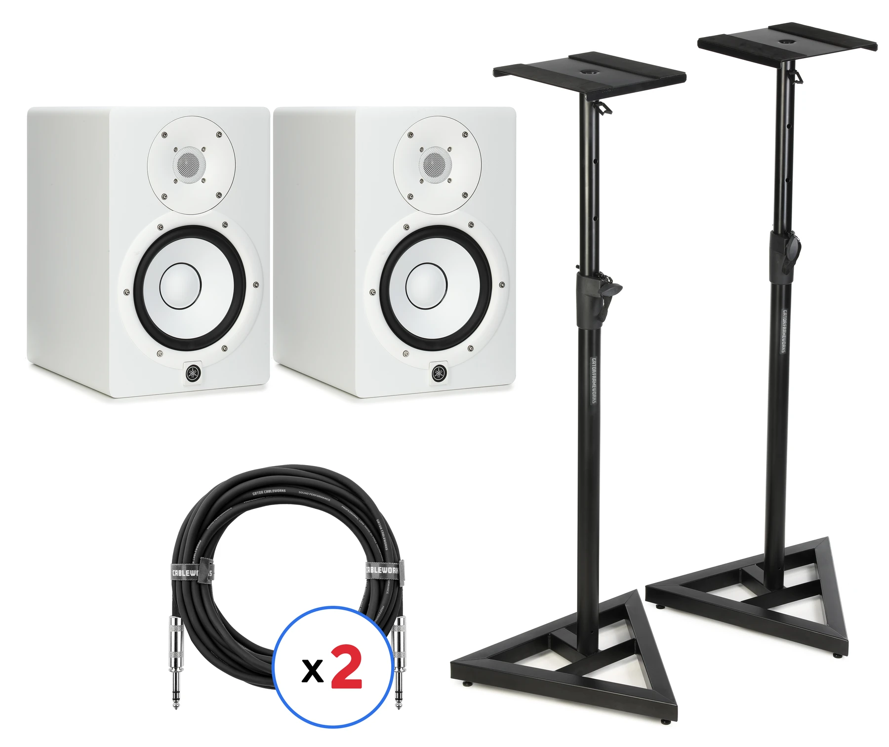 雅马哈 HS7W 有源工作室监听音箱一对（含支架及线材）