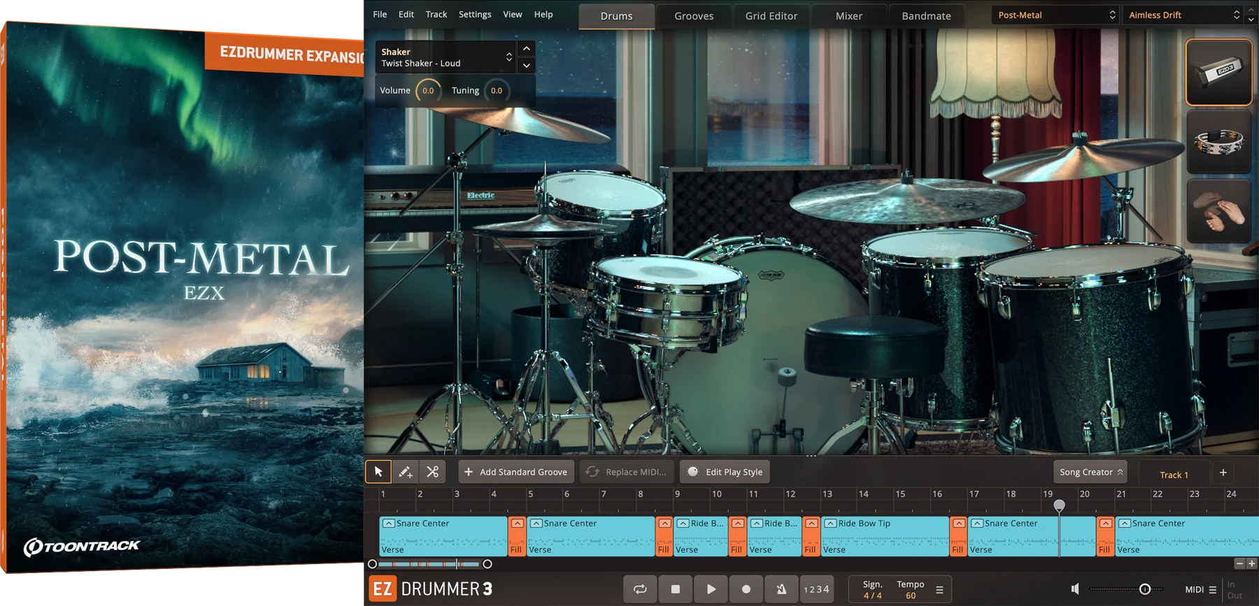 Toontrack Post-Metal EZX 音色扩展包