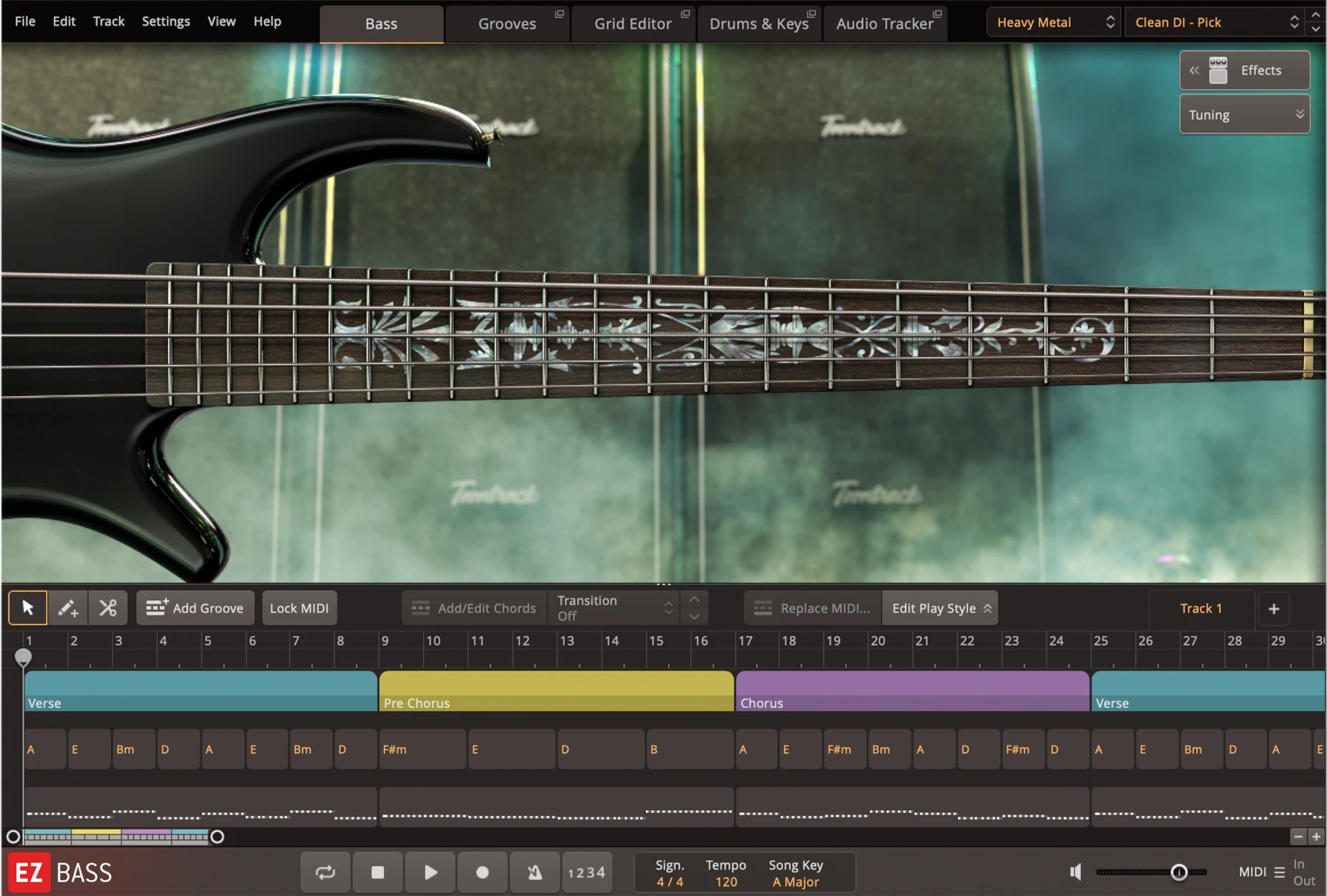Toontrack Heavy Metal EBX 重金属音色扩展包（适用于 EZbass）