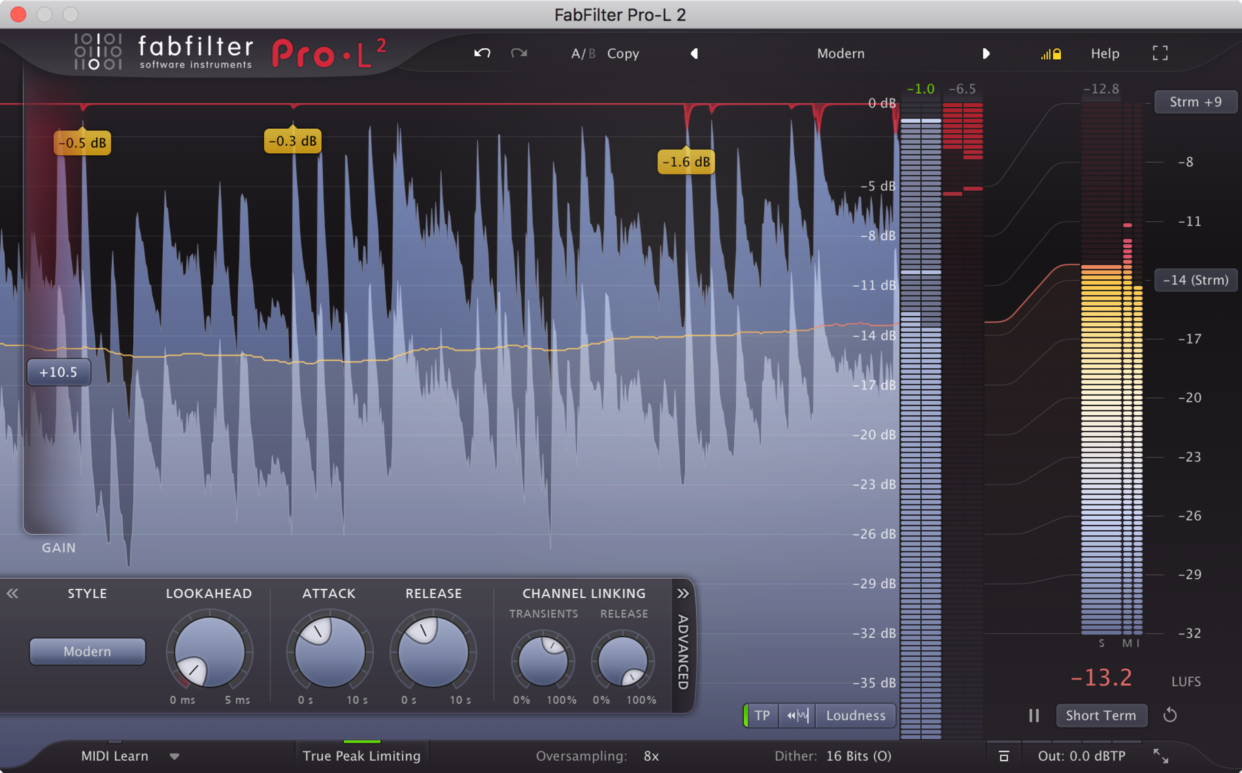 FabFilter Pro-L 2 Brickwall 峰值限制器插件