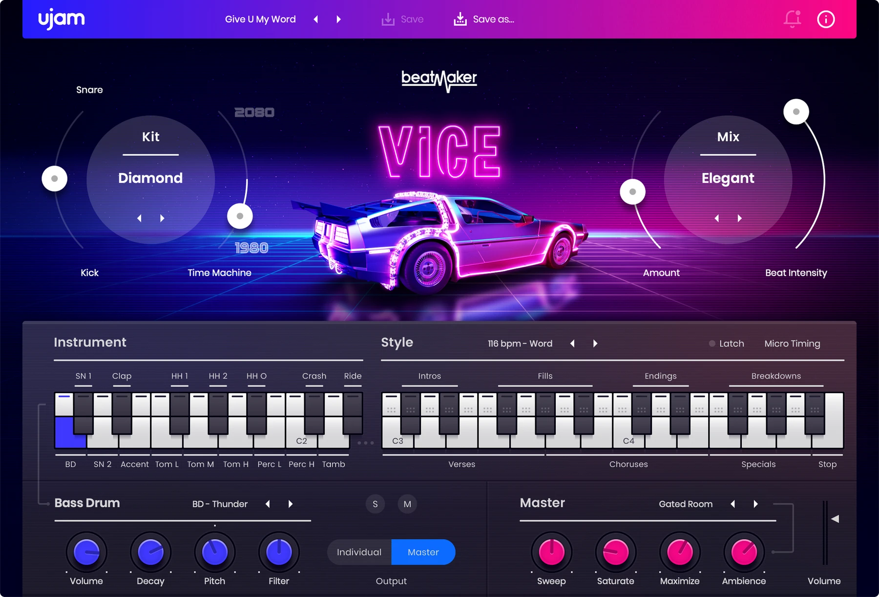 UJAM Beatmaker Vice Synthwave 虚拟鼓机