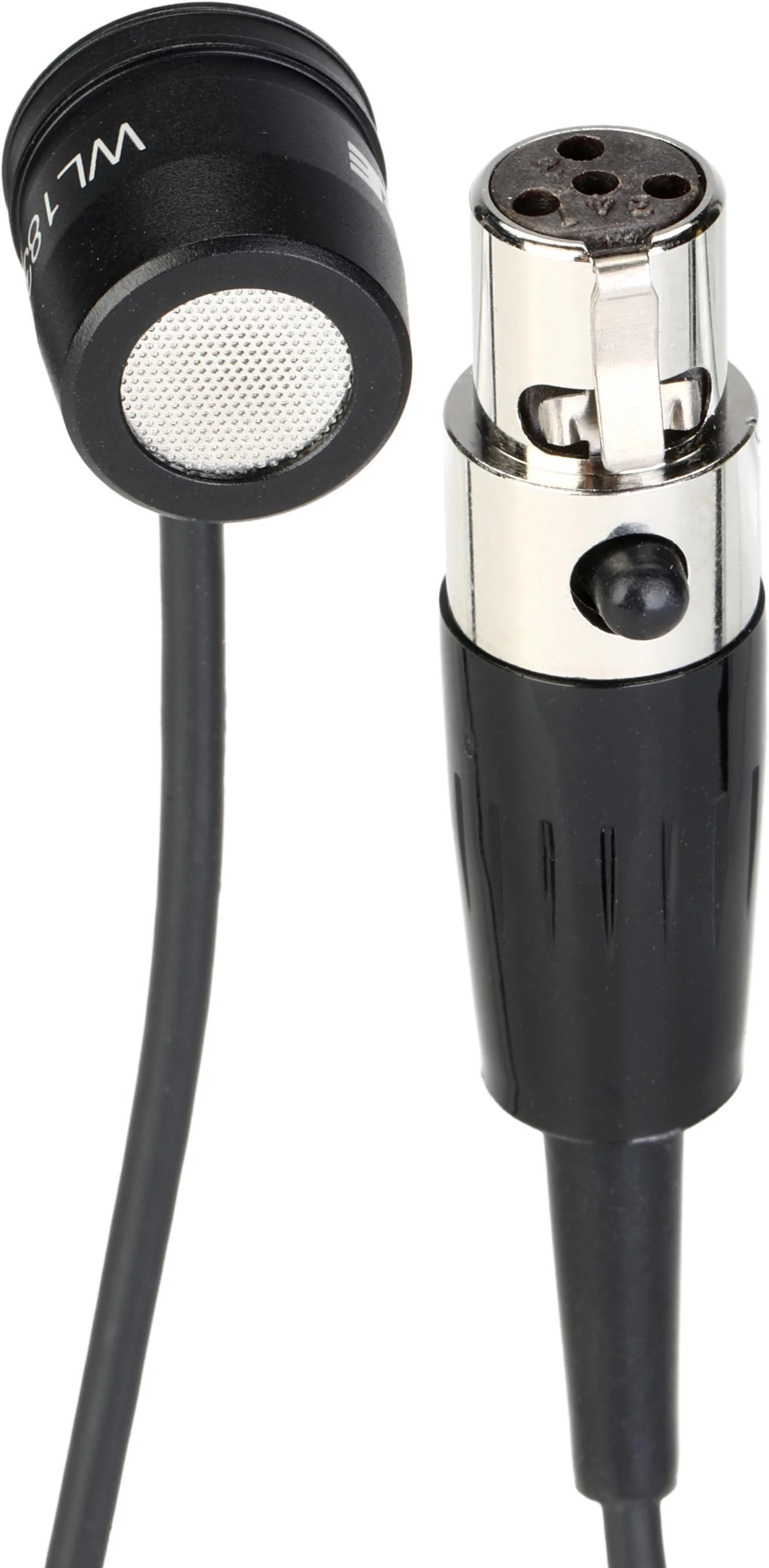 Shure WL183m 全指向领夹式麦克风，带 TA4F 连接器 - 黑色