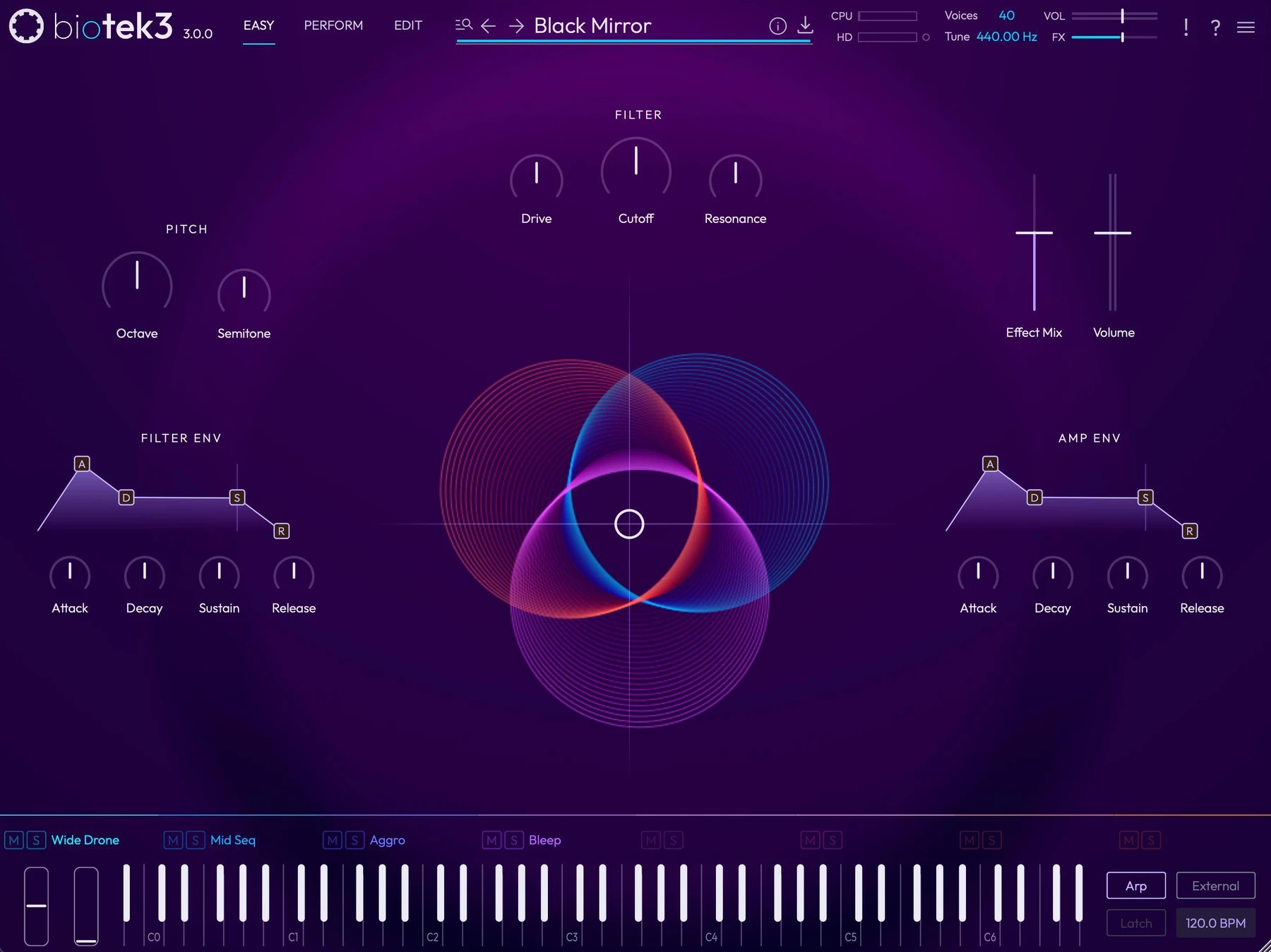 Tracktion BioTek 3 有机合成器虚拟乐器