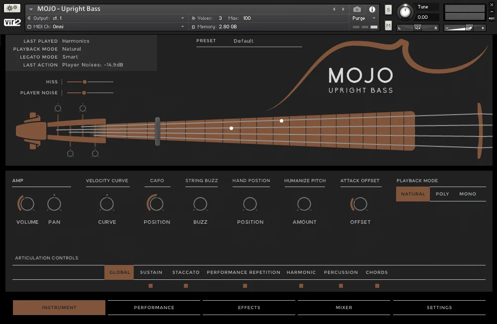 Vir2 MOJO 立式低音贝斯虚拟乐器软件